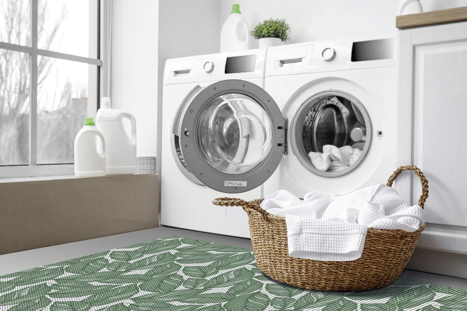 d-c-fix Weichschaummatte Tropicana 200 x 65 cm weiß/grün