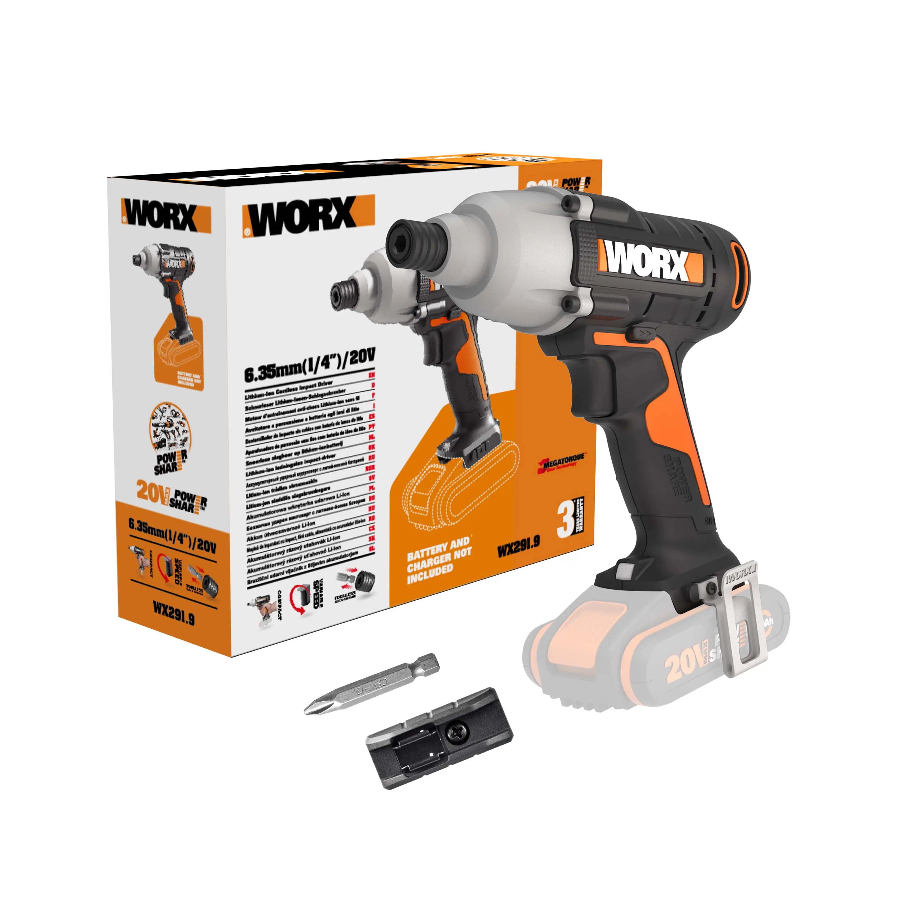 Worx Akku-Schlagschrauber WX291.9 20 V Solo Worx Akku-Schlagschrauber WX291.9 20 V Solo