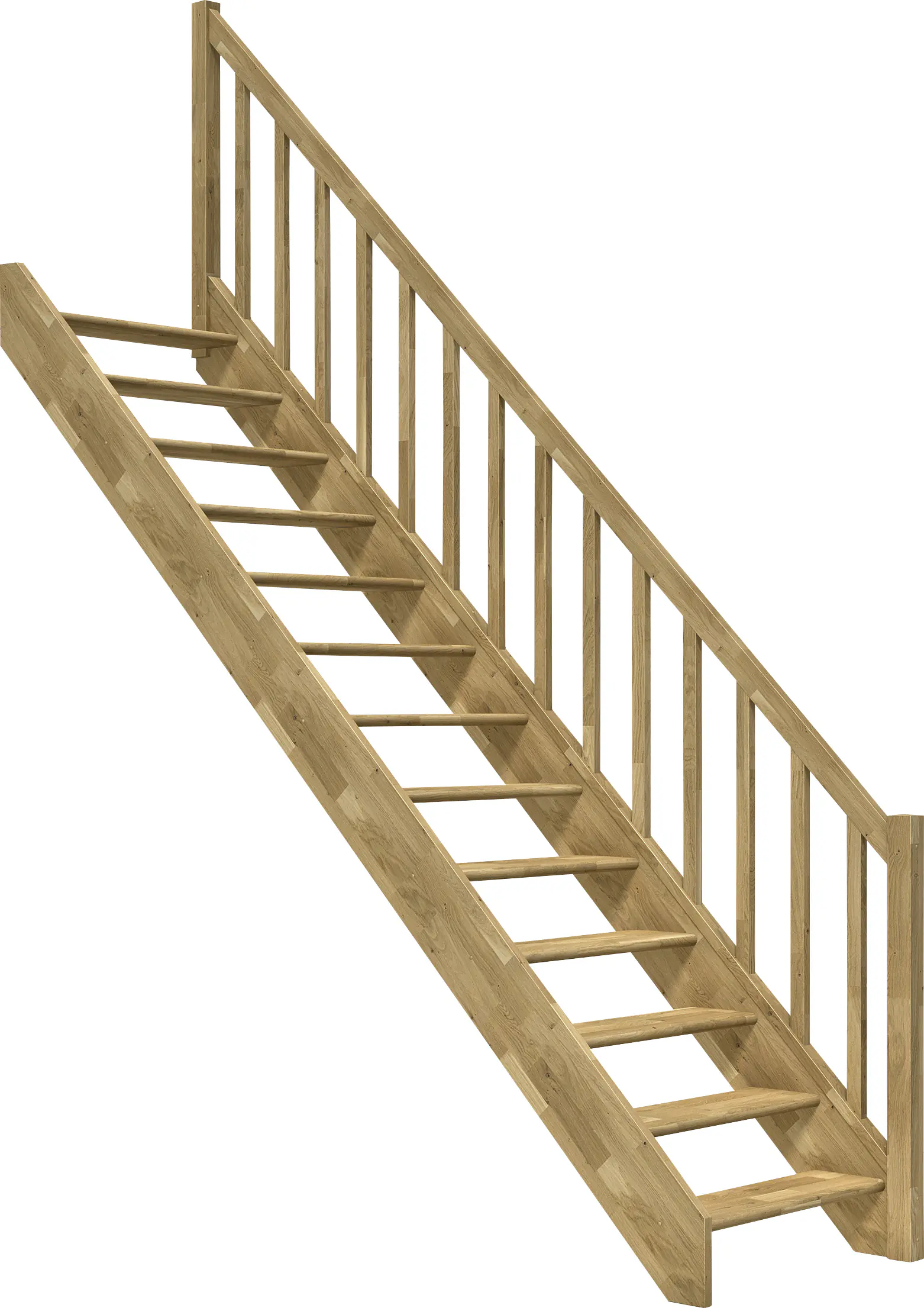 Dolle Raumspartreppen Paris gerade Eiche versiegelt inkl. Geländer