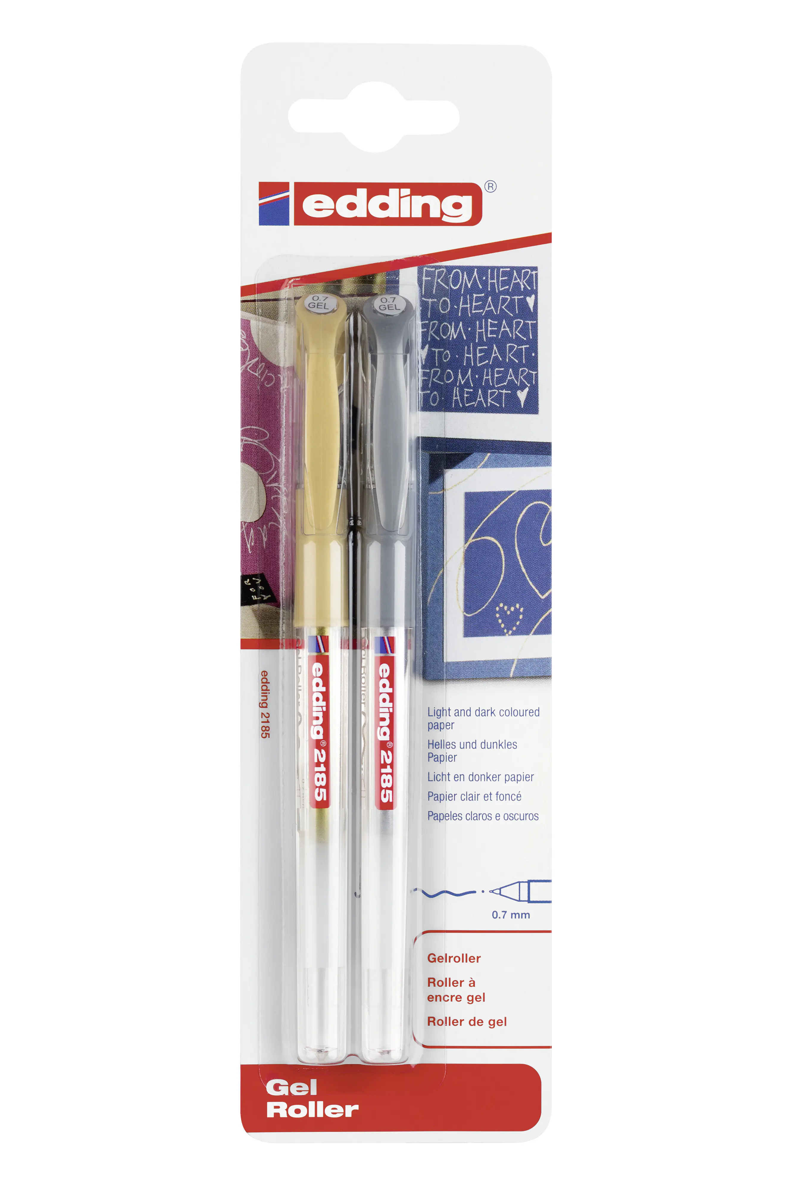 edding Gelroller e-2185/2 gold und silber 0,7 mm