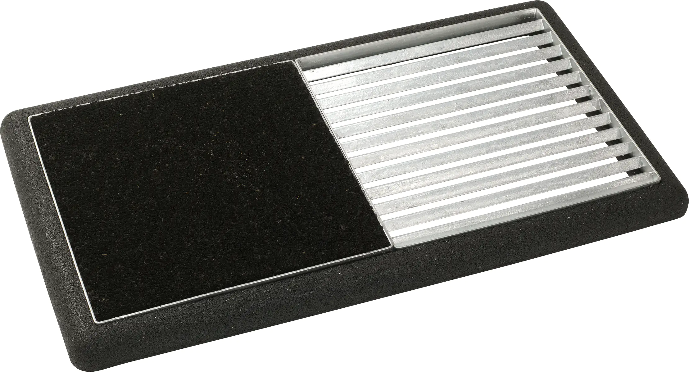 Plus Fußabtreter Cubic 48 x 88 cm mit Rahmen, Rost & Kunststoffmatte Plus Fußabtreter Cubic 48 x 88 cm mit Rahmen, Rost & Kunststoffmatte