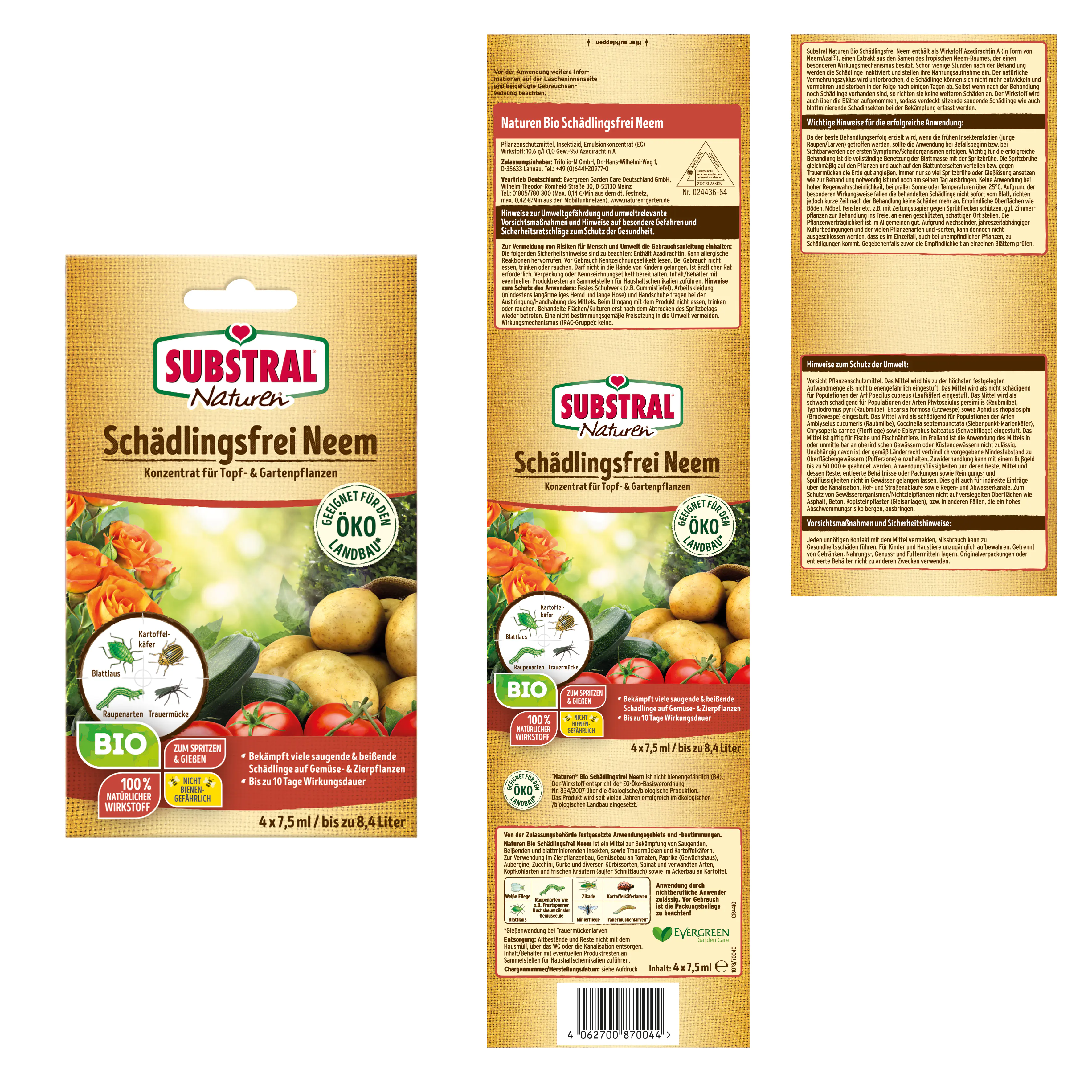 Naturen Bio Neem Schädlingsfrei 4 x 7,5 ml Naturen Bio Neem Schädlingsfrei 4 x 7,5 ml