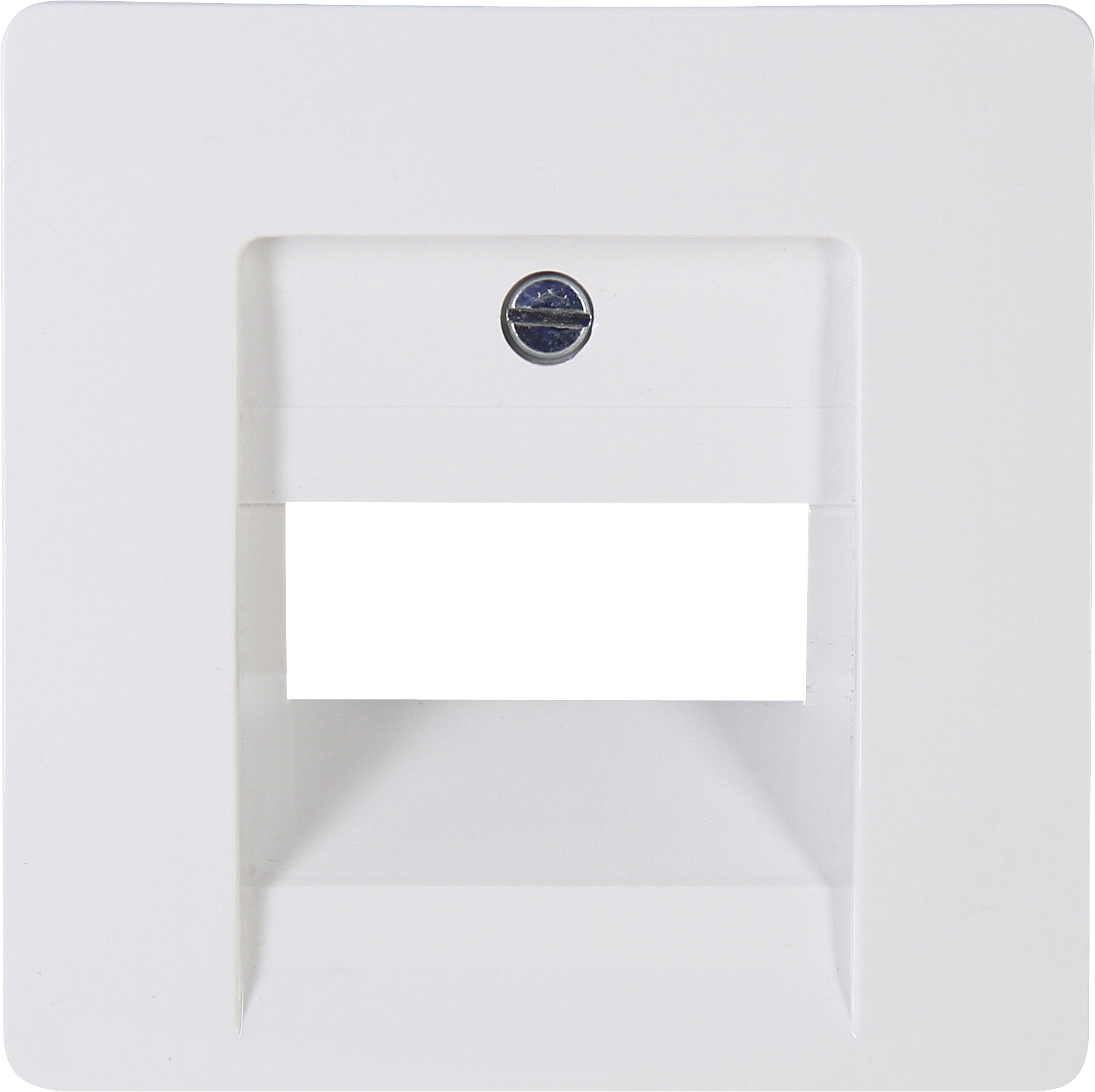 Kopp UAE-Abdeckung Paris arktisweiß, Schrägauslass, 1-2 Anschlüsse, 326102180