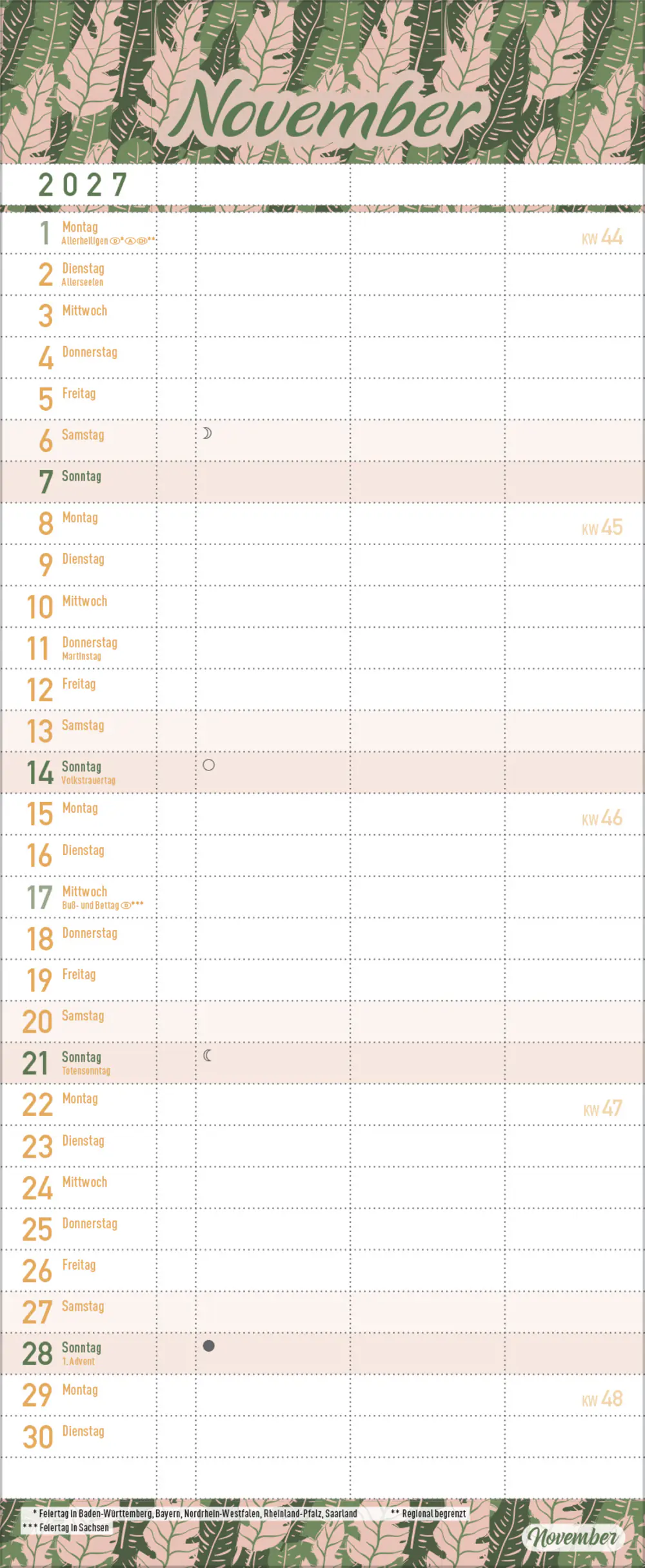 Korsch Kalender Familientimer Wir planen das! 2027