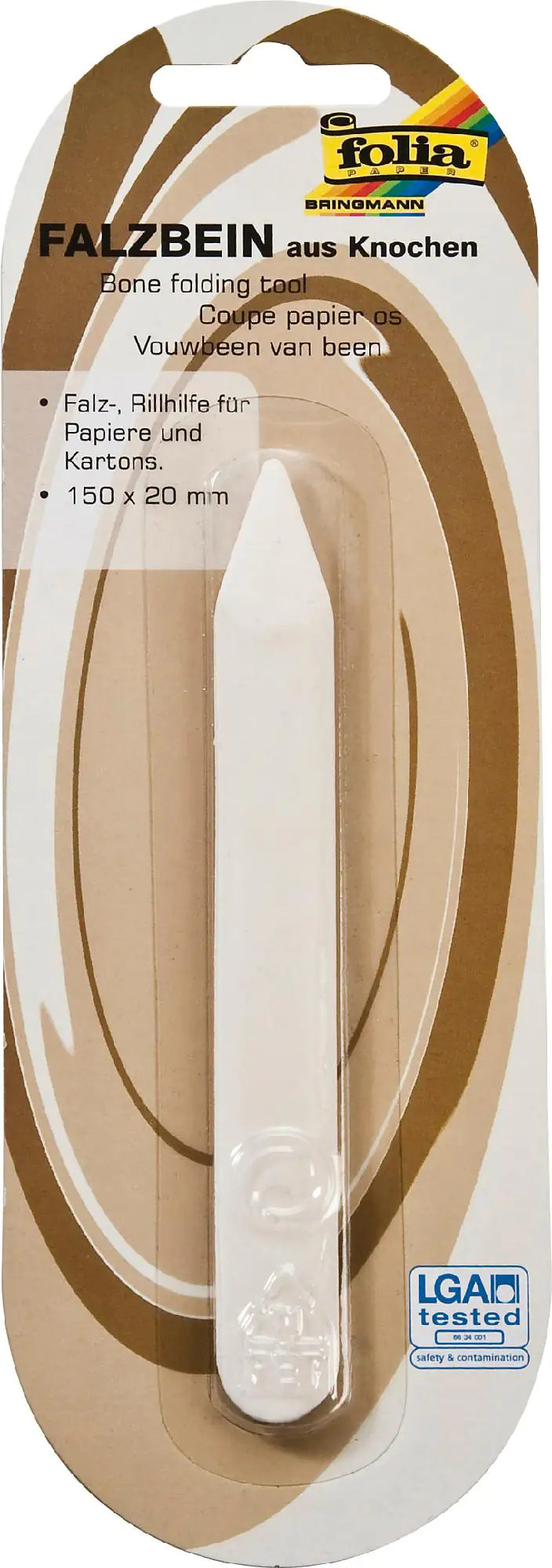 Glorex Falzbein aus Knochen 150 x 20 mm