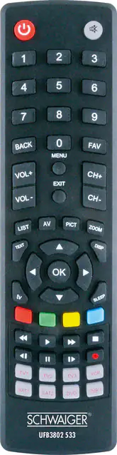 Schwaiger Fernbedienung 8 in 1 universal, schwarz, LR03 (AAA)