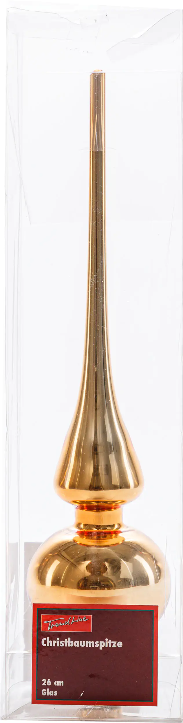 2076601538240_01 TrendLine Christbaumspitze aus Glas 26 cm gold glanz