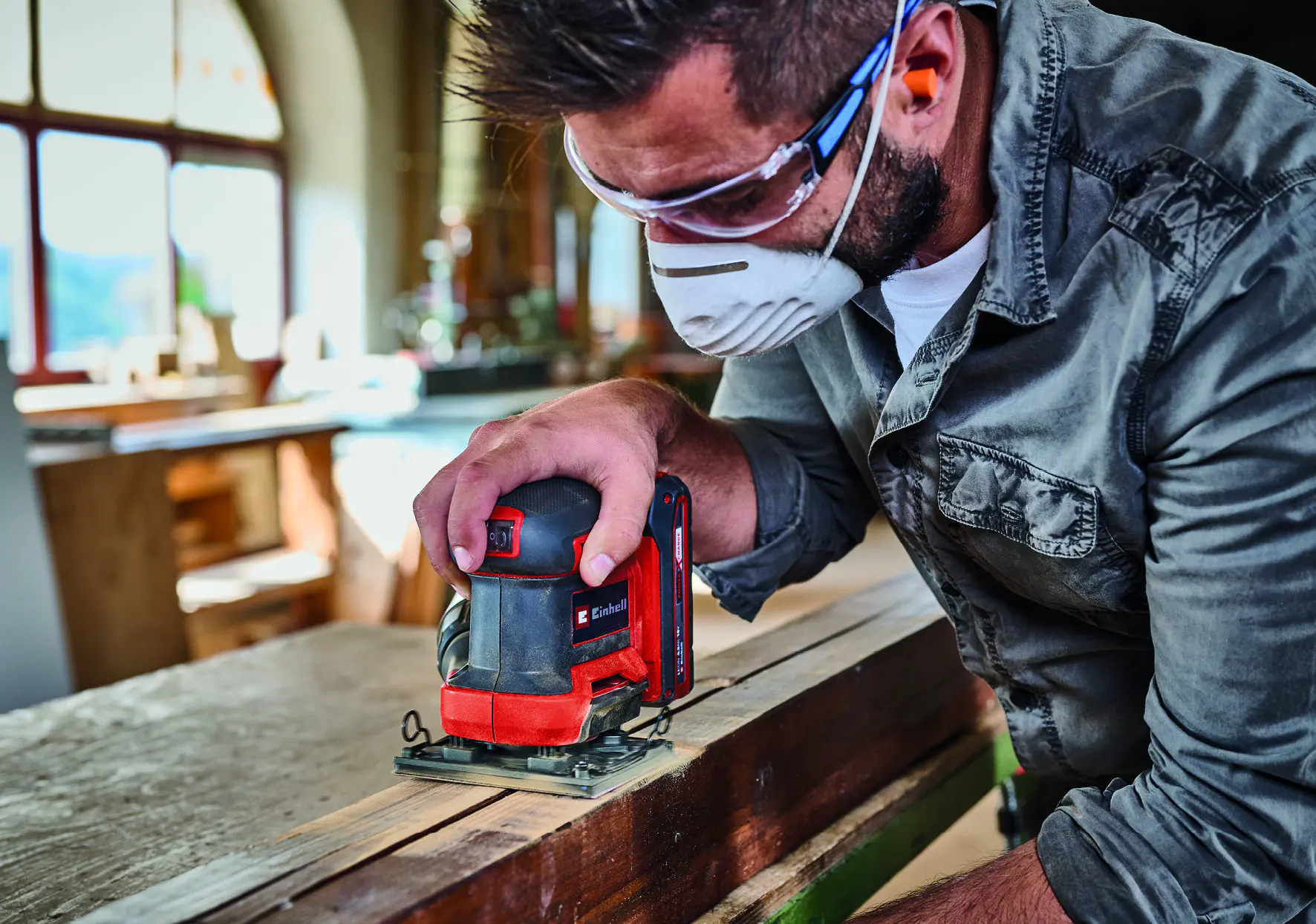 Einhell Expert Akku-Faustschleifer TE-OS 18/113 3X  Li Solo Einhell Expert Akku-Faustschleifer TE-OS 18/113 3X  Li Solo