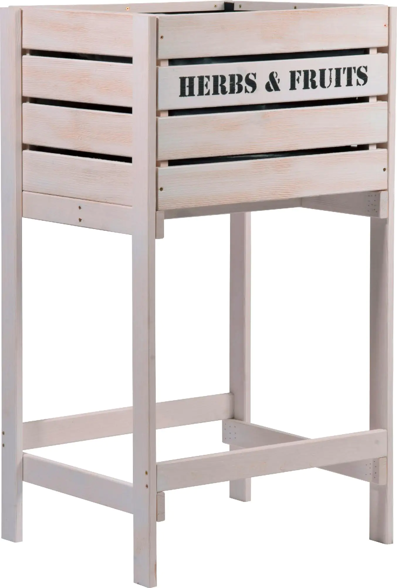 Dobar Hochbeet Obstkiste weiss 49 x 42 x 90 cm