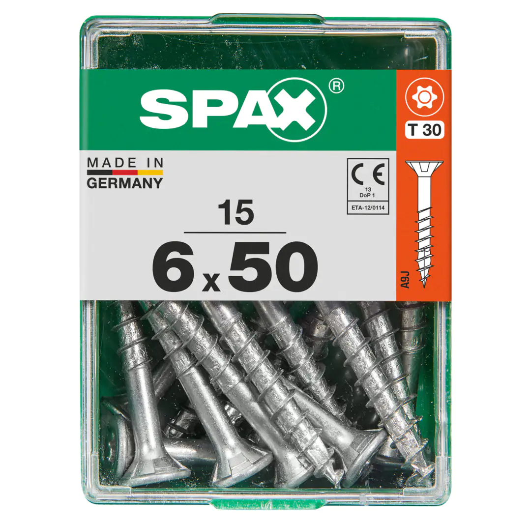 Spax Universalschrauben 6.0 x 50 mm TX 30 - 15 Stk. Spax Universalschrauben 6.0 x 50 mm TX 30 - 15 Stk.