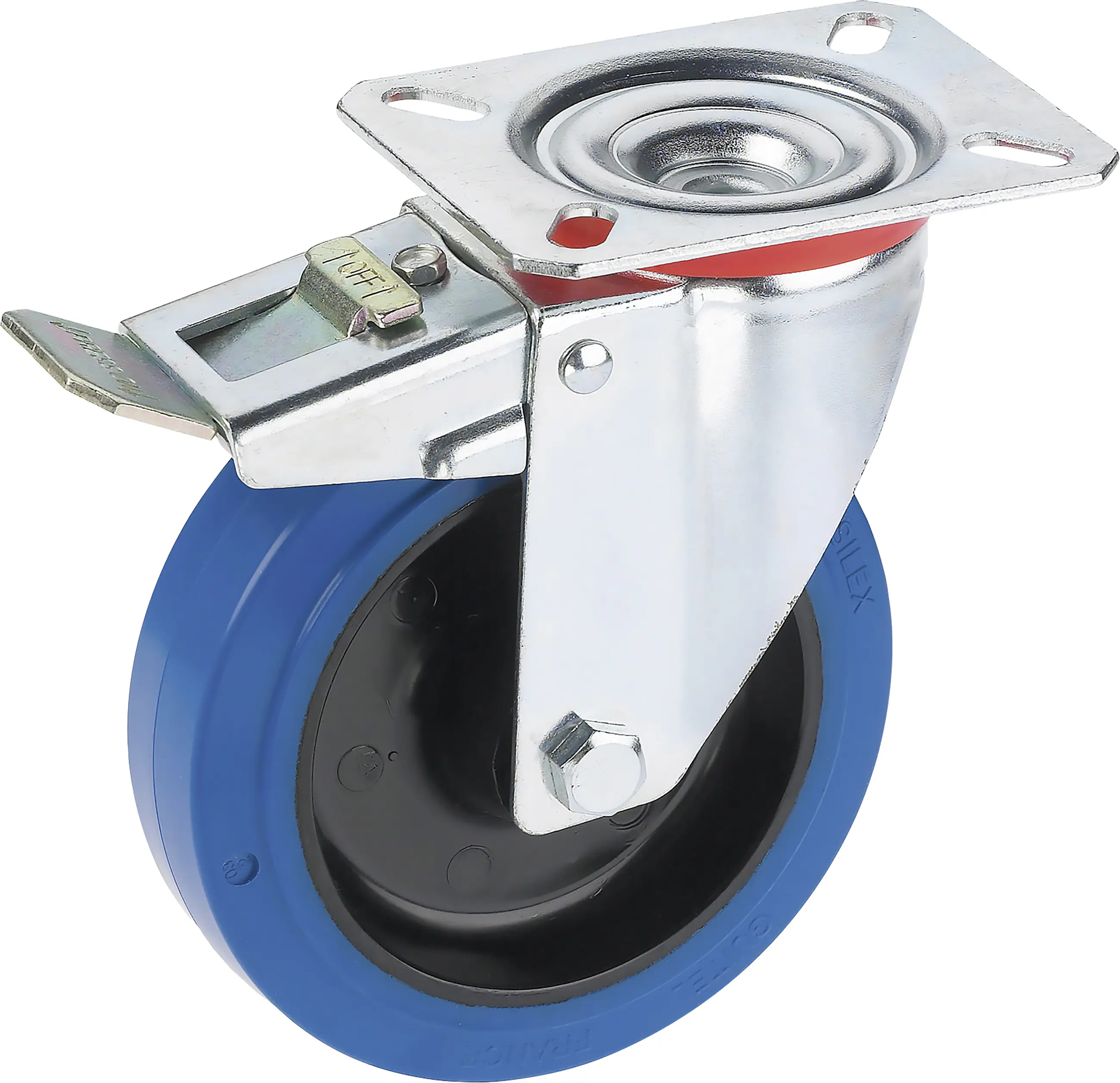 Geräte-Lenkrolle mit Totalfeststeller 100 x 25 mm Tragkr. 150 kg