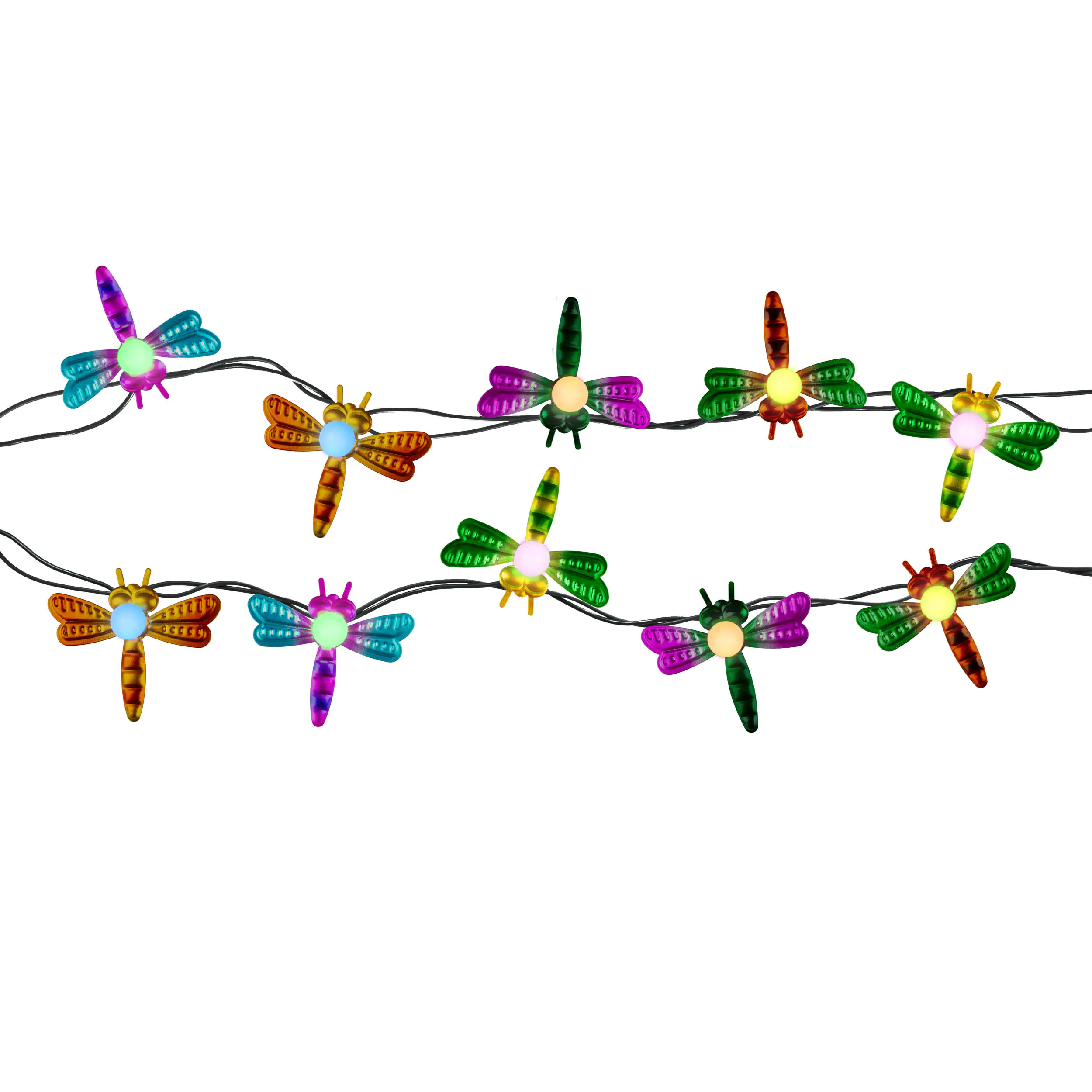 Light & More LED Solarleuchte Libelle bunt