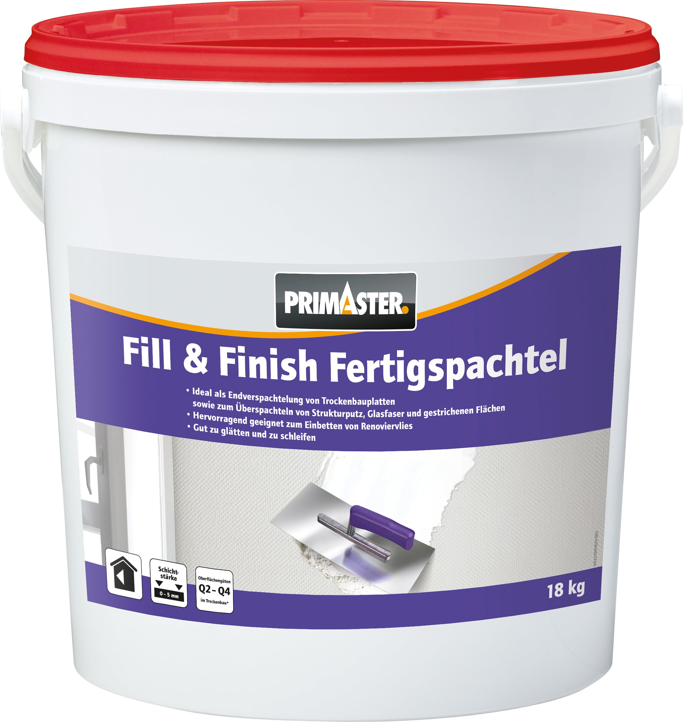 Produktbild: Primaster Fertigspachtel Fill & Finish 18 kg 