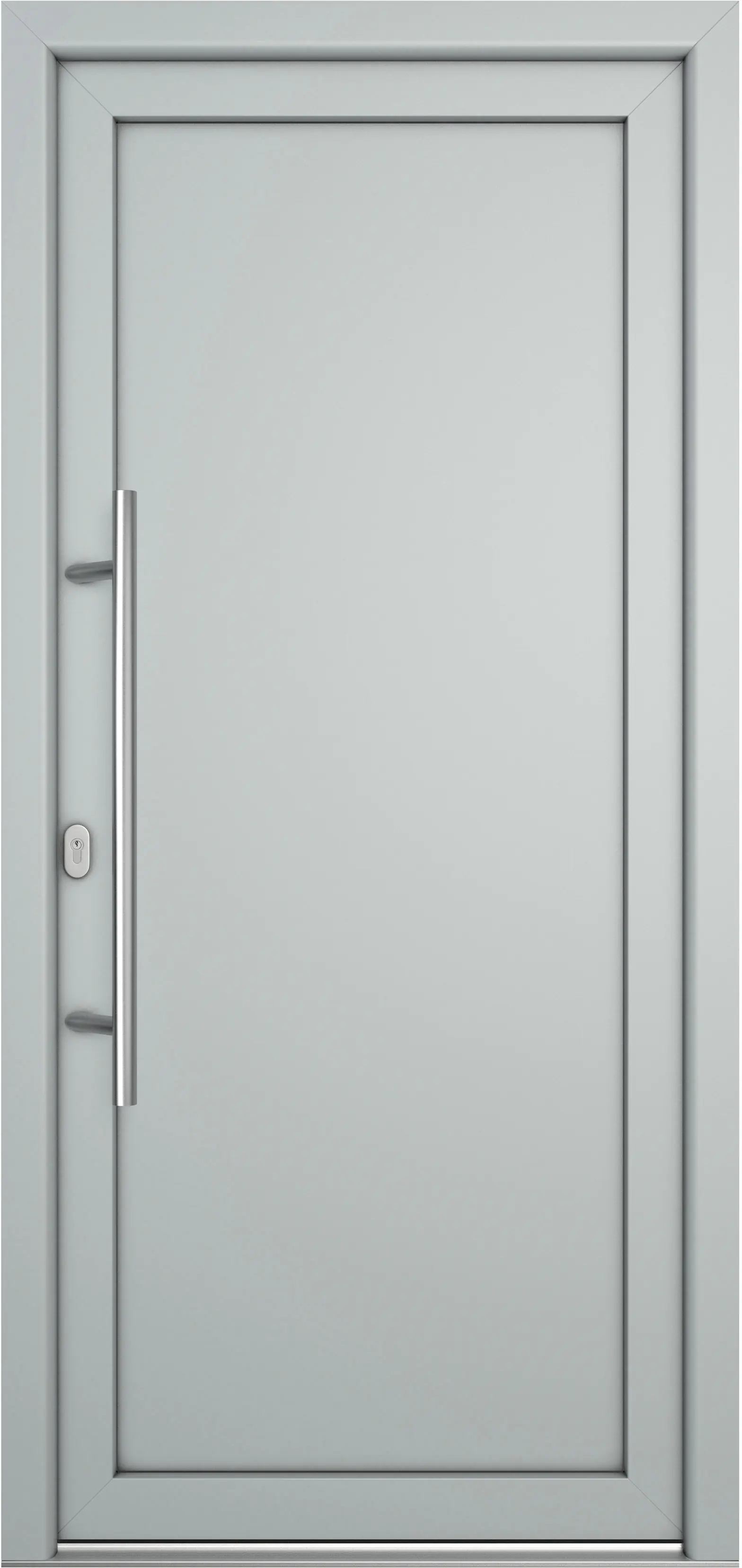 Meeth Haustür Signum Pro PVC Modell 01 88 x 200 cm DIN Links weiß/lichtgrau