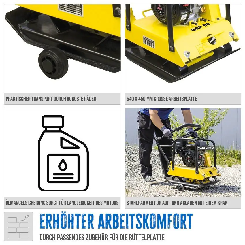 Güde Rüttelplatte GRP 90 4-Takt 4,1 KW Benzin Güde Rüttelplatte GRP 90 4-Takt 4,1 KW Benzin