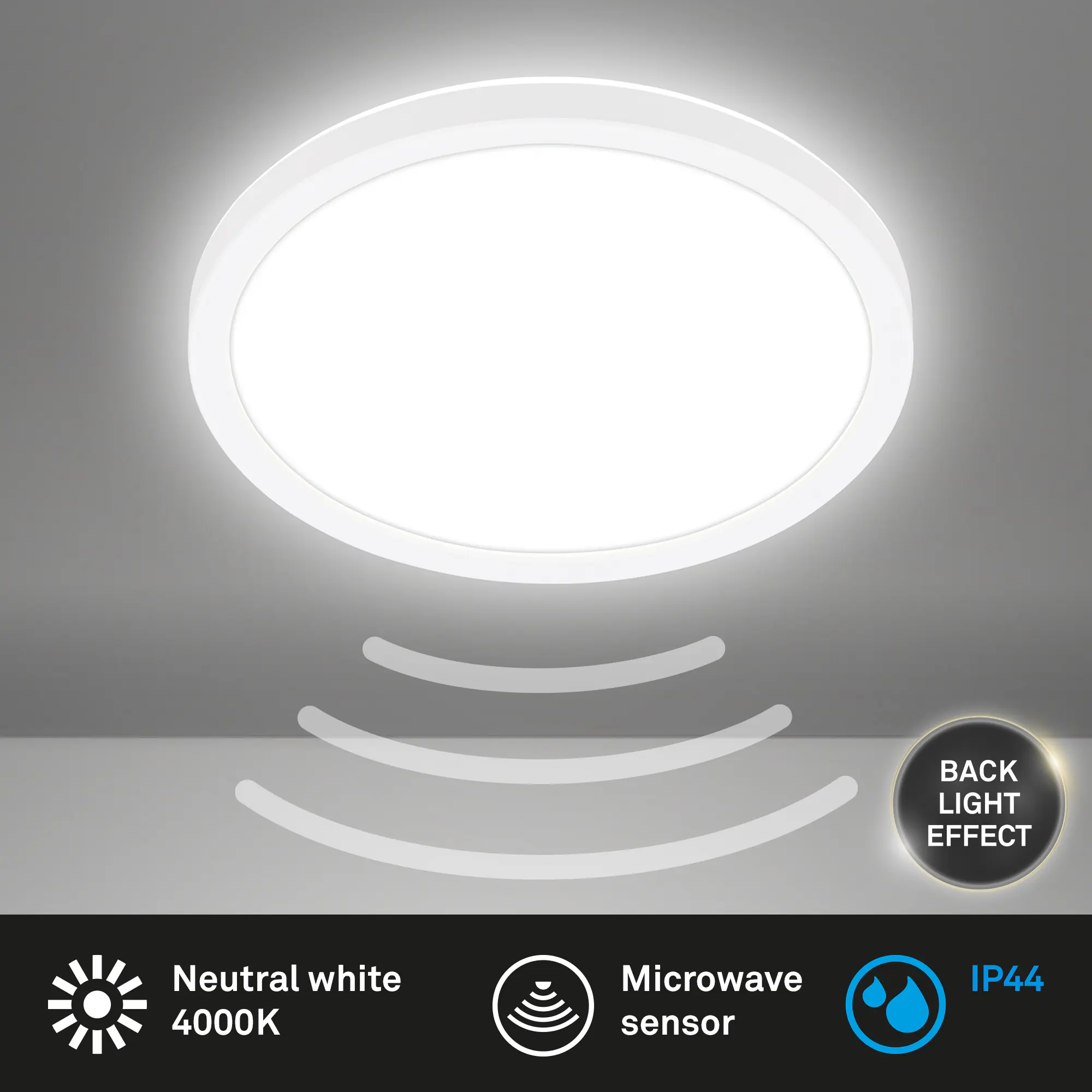 Briloner LED Deckenlampe Move 16W Ø 24 cm weiß Bewegungssensor neutralweiß Briloner LED Deckenlampe Move 16W Ø 24 cm weiß Bewegungssensor neutralweiß