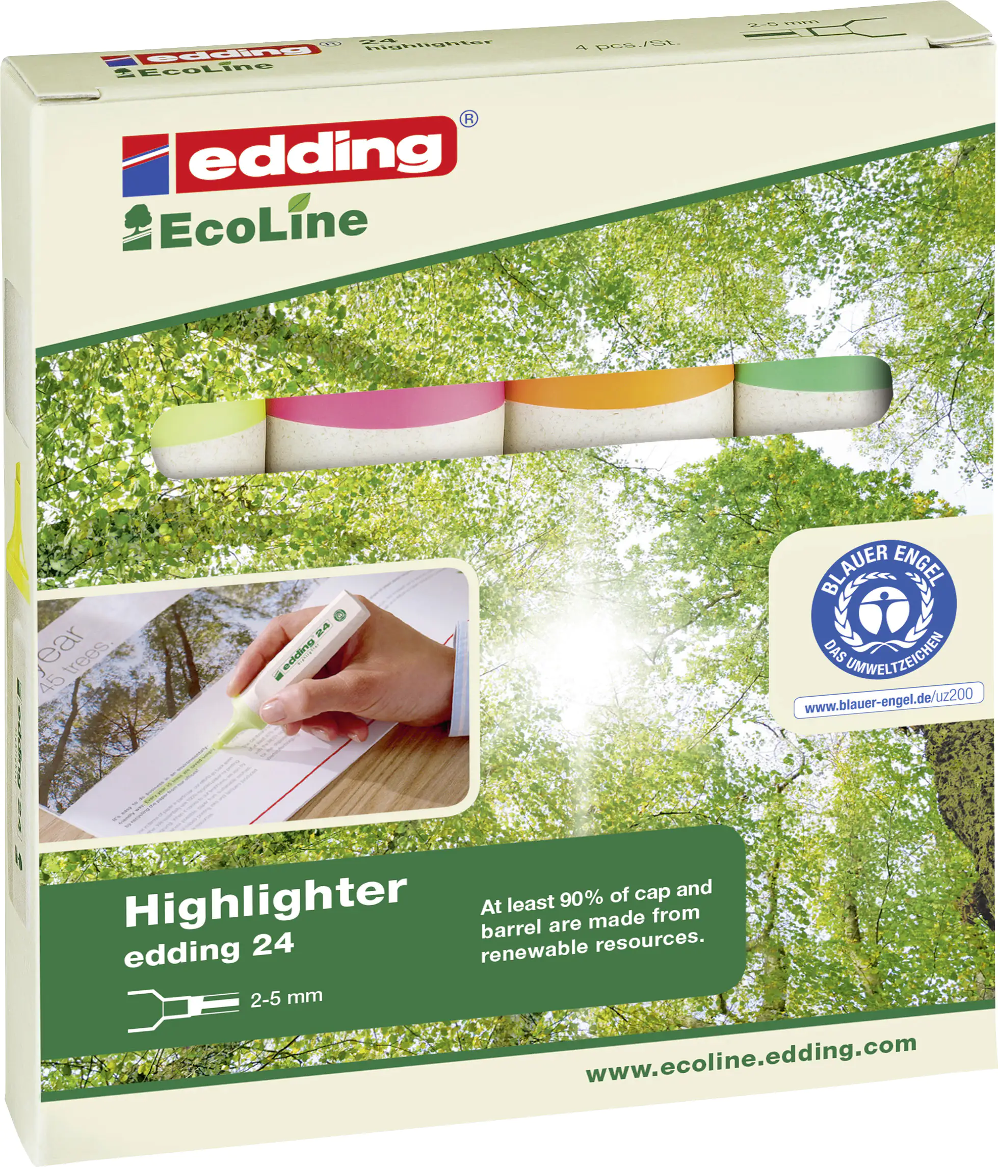 edding Highlighter e-24/4 Eco Line 4er Set 2 - 5 mm