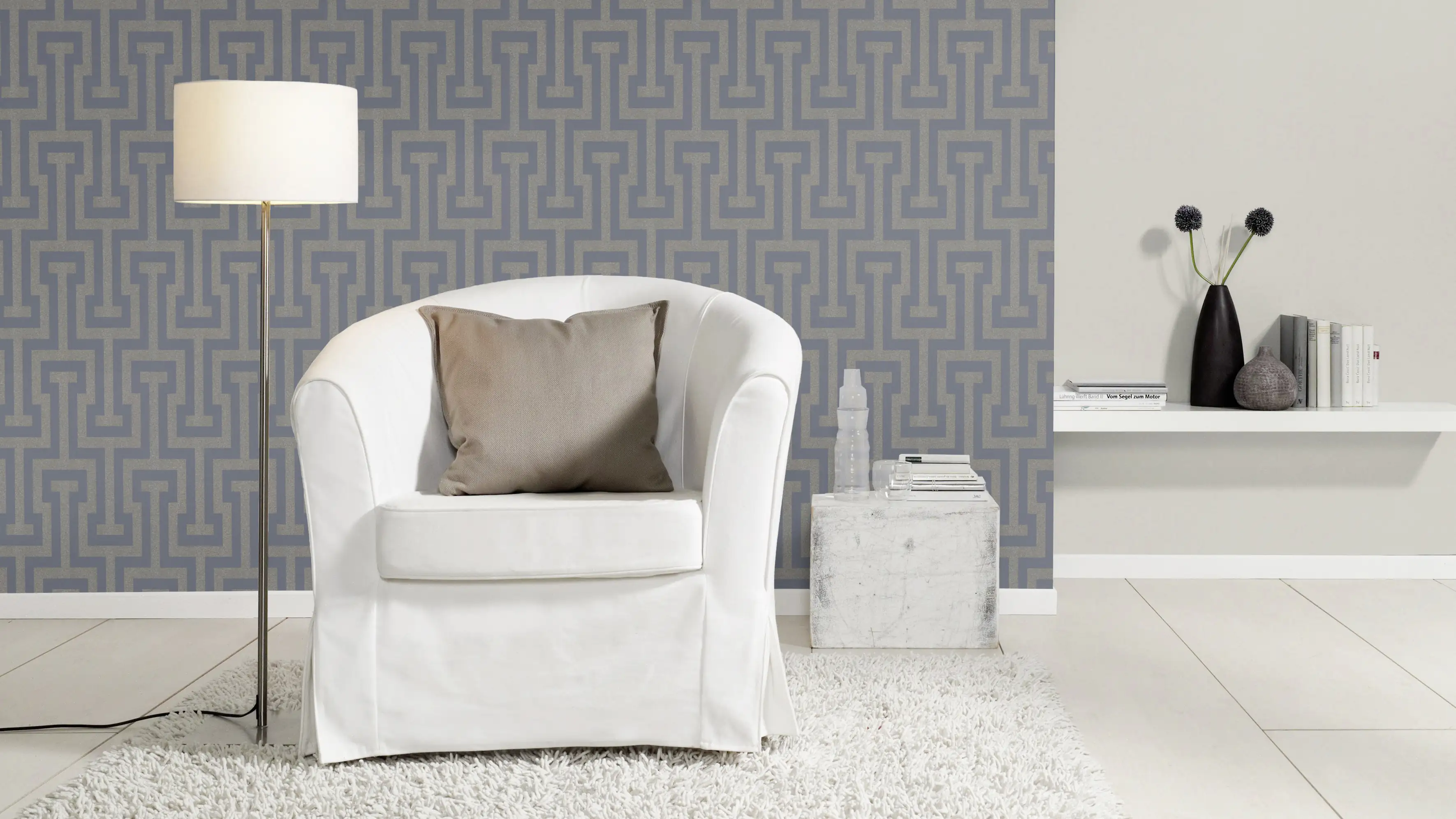 Rasch Vliestapete 523928 Sparkling blau 0,05 x 0,53 m