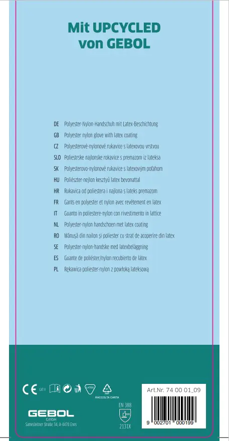 Gebol Handschuh Upcycled Strong dunkelgrün  