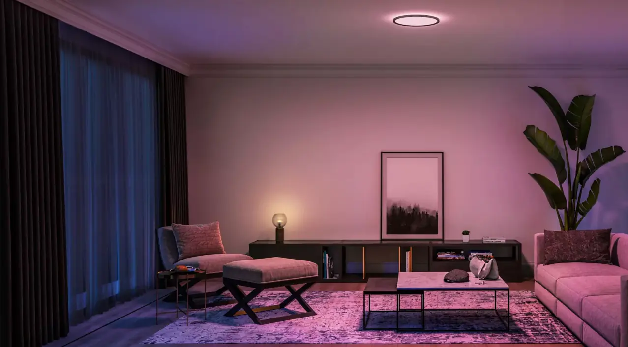 Philips Hue LED Deckenleuchte Tento + Wandschalter rund schwarz 43 x 3 cm RGB Philips Hue LED Deckenleuchte Tento + Wandschalter rund schwarz 43 x 3 cm RGB