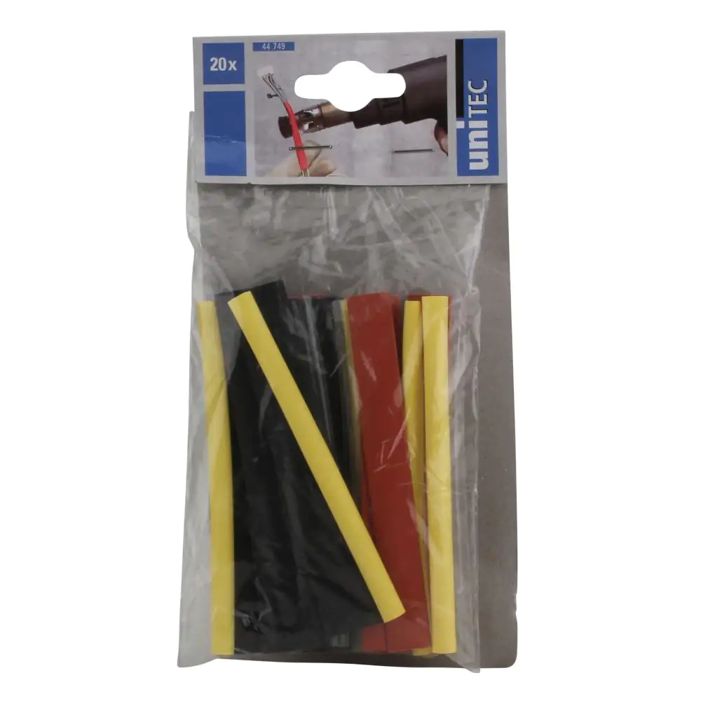 Schrumpfschlauch Set 20-teilig 2,4 - 9,4 mm Farben in 4 Größen je 100 mm