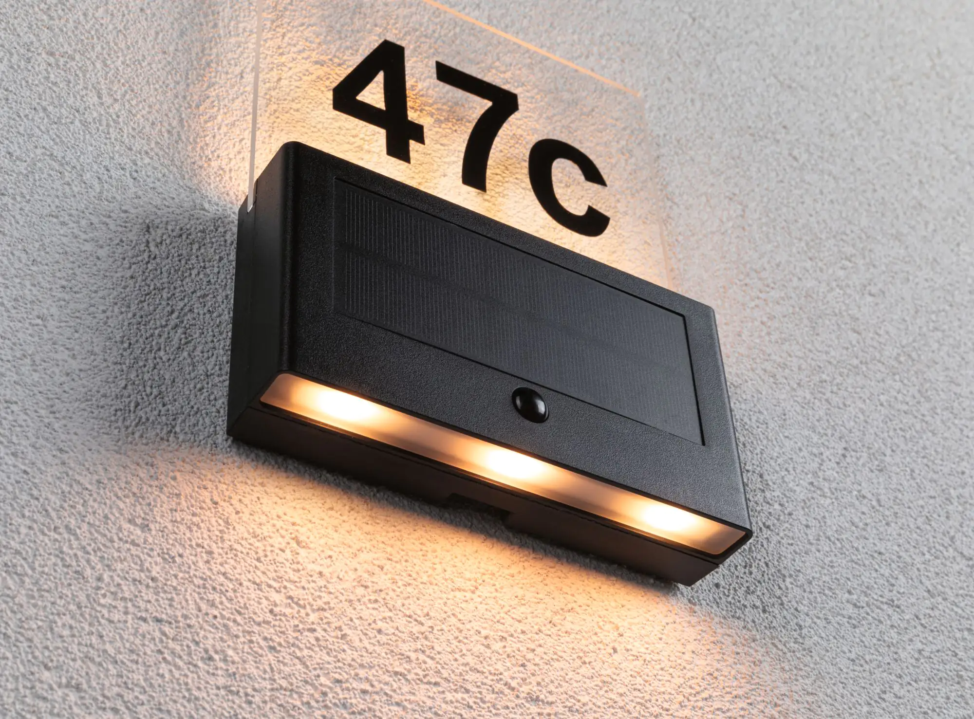 Paulmann Solar LED Hausnummernleuchte Neda insect-friendly 22,6 x 16,3 cm