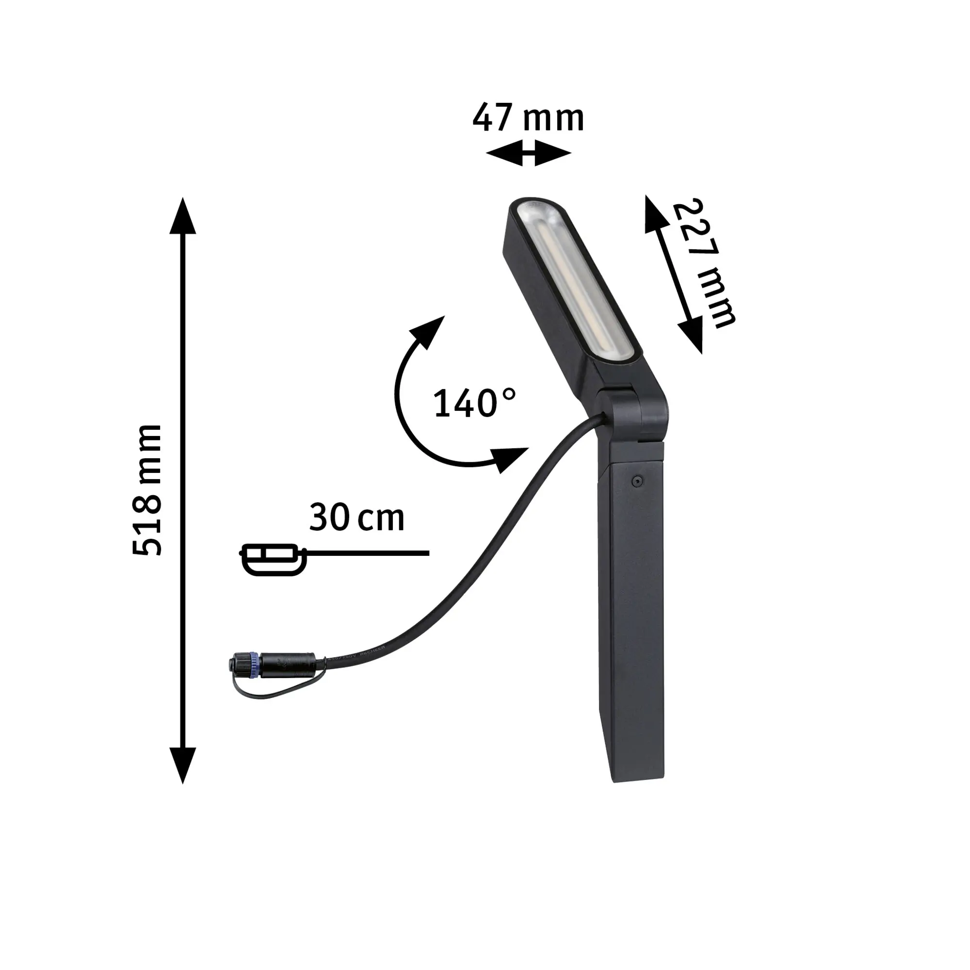 Paulmann Plug & Shine Spot Ito Outdoor, anthrazit, dimmbar, warmweiß