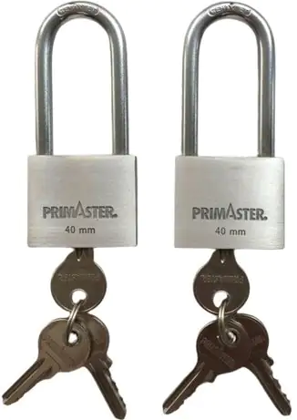 Primaster Vorhängeschloss Aluminium 89 mm inkl. 3 Schlüssel