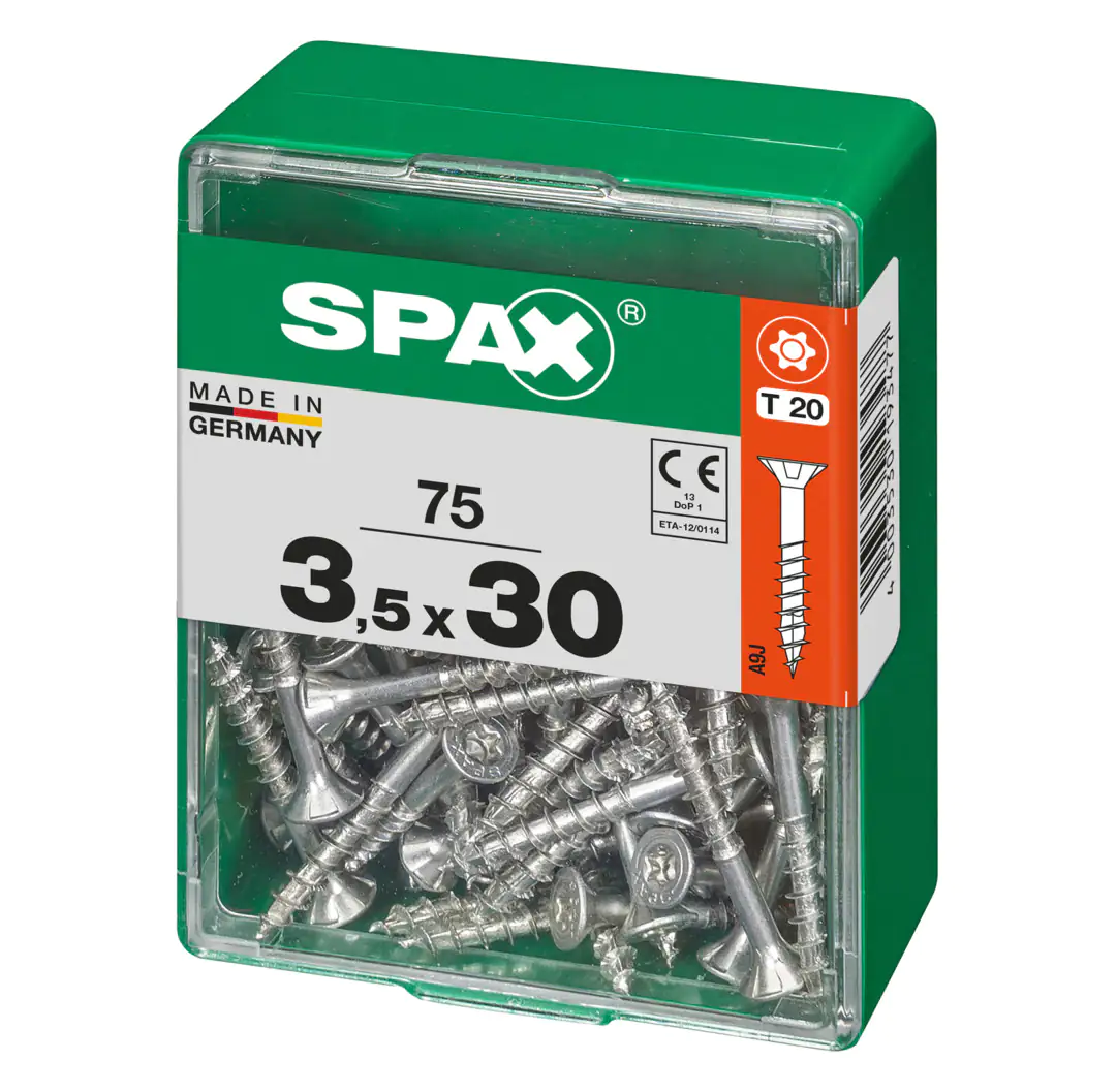 Spax Universalschrauben 3.5 x 30 mm TX 20 - 75 Stk. Spax Universalschrauben 3.5 x 30 mm TX 20 - 75 Stk.