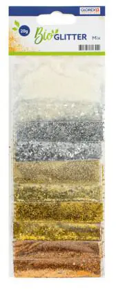 Glorex Glitter Bio Mix gold-silber-bronze 20 g