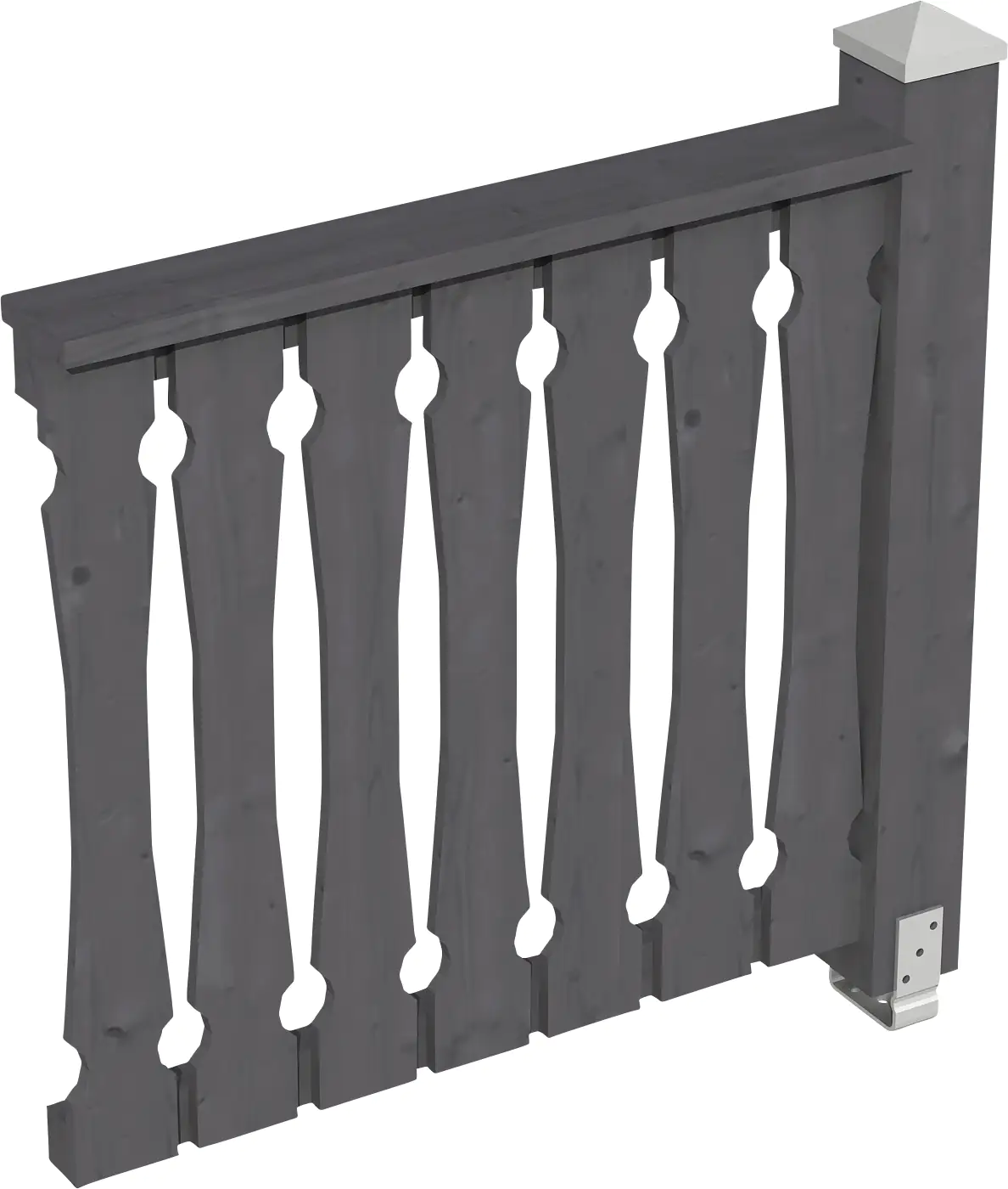 SKAN HOLZ Brüstung Balkonschalung 108 x 96 cm Fichte