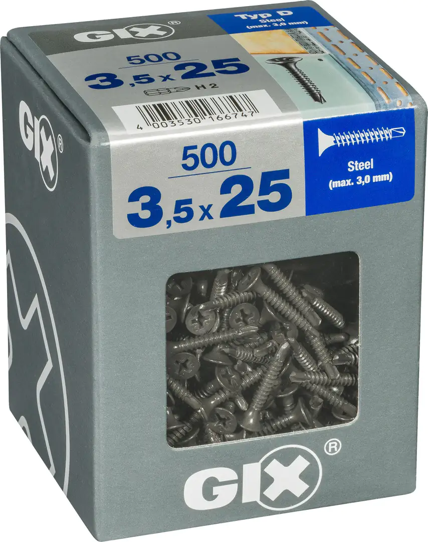 Spax Schnellbauschrauben 3.5 x 25 mm PH 2 - 500 Stk. Spax Schnellbauschrauben 3.5 x 25 mm PH 2 - 500 Stk.