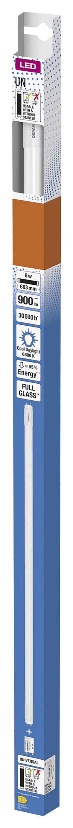 Osram LED Röhre T8 60 cm G13 8 W kaltweiß Osram LED Röhre T8 60 cm G13 8 W kaltweiß