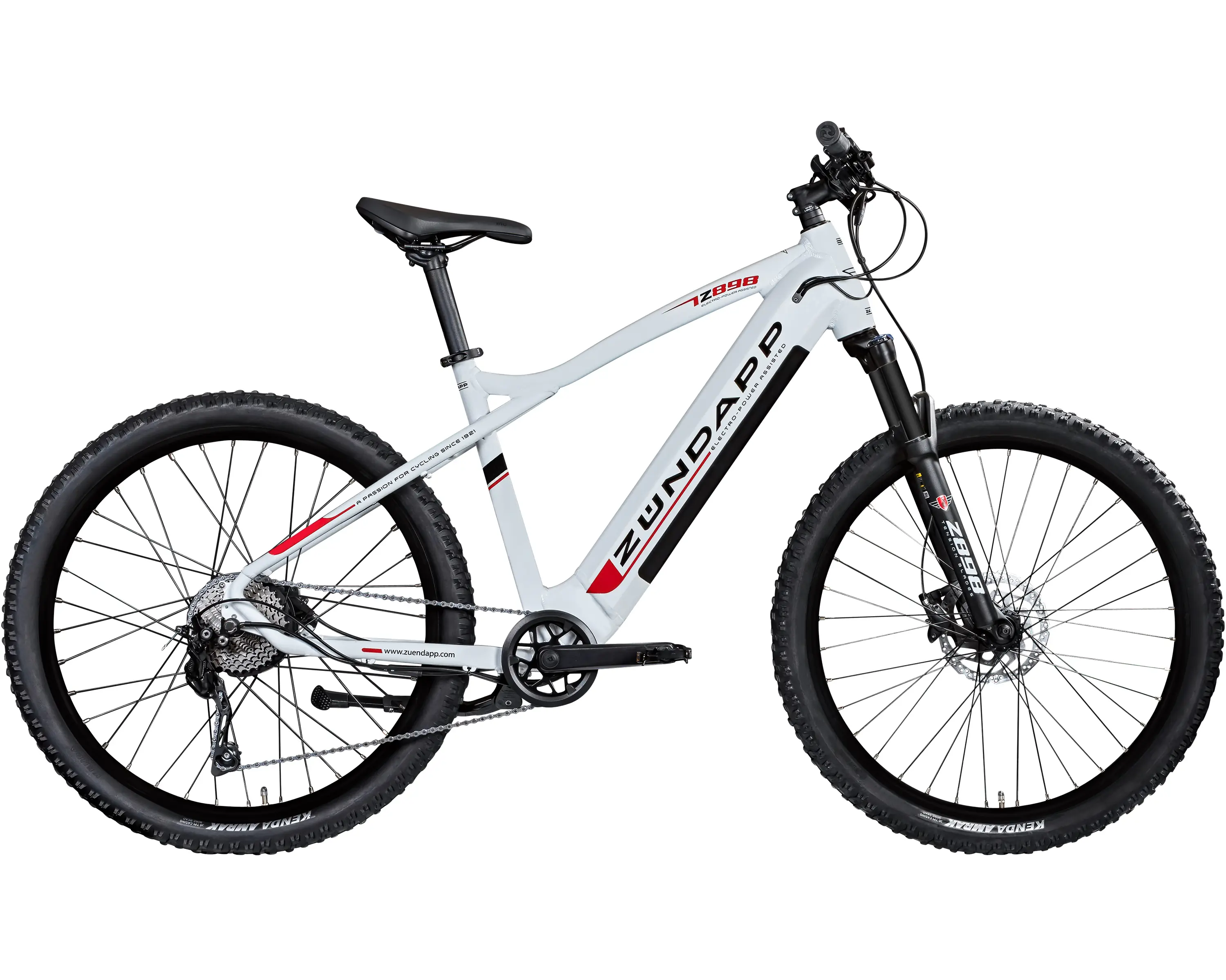 Zündapp E-Bike MTB Z898 27,5 Zoll 10-Gang 540 Wh weiß rot 