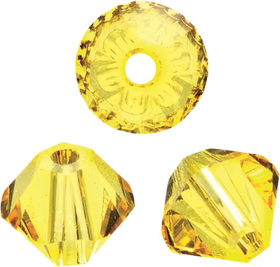 Glorex Schliffspitz Perlen 4 mm 25 Stück citrine