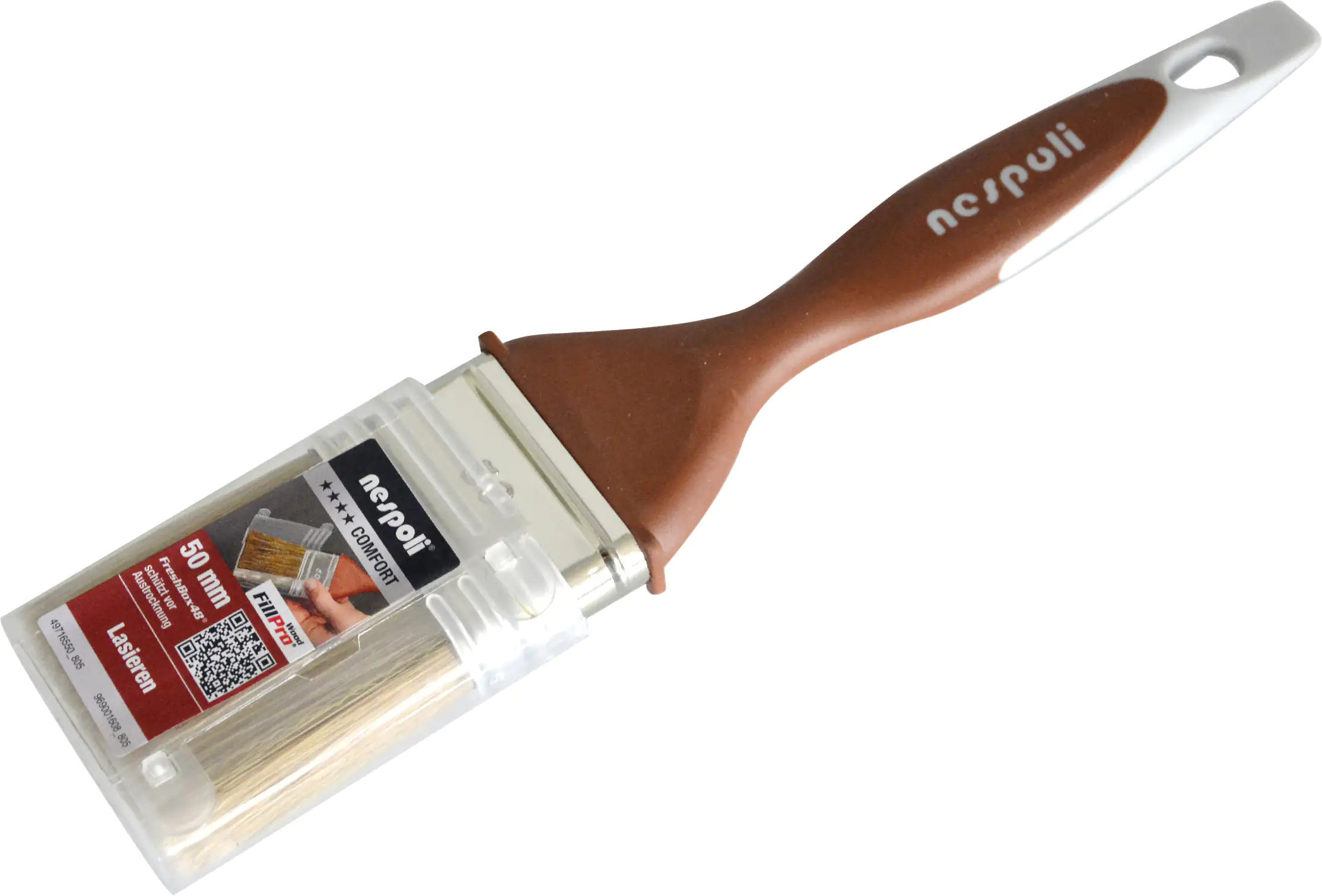 Nespoli FillPro® Wood Flachpinsel Lasuren AirTouch®-Griff 8. Stärke, 50 mm