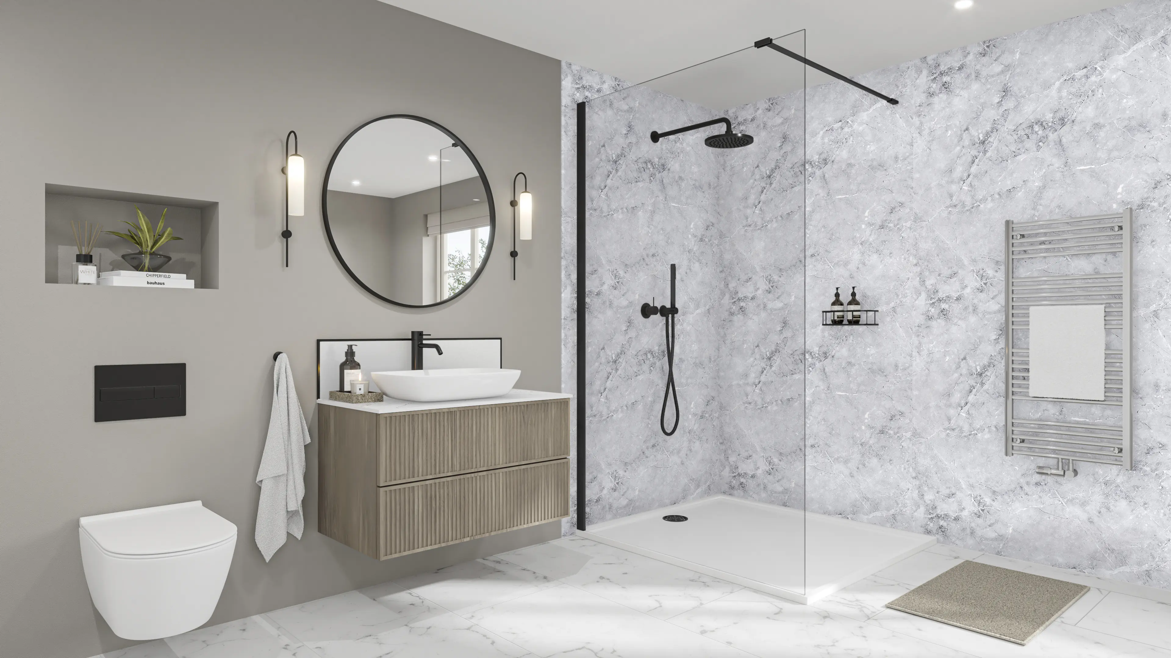 Wetwall Elite Wandpaneel  Fumo 60 x 242 cm mit Nut & Feder