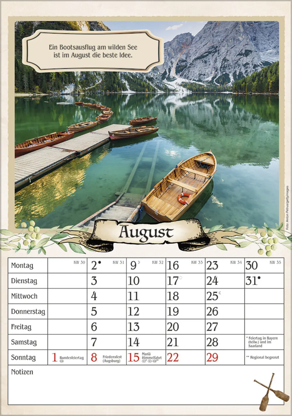Korsch Kalender Rentner 2027 mit Witzen & Rezepten