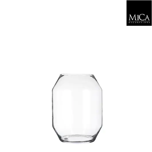 Mica Glasvase Dali transparent 25 x Ø 19 cm