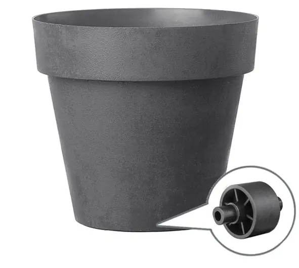 Deroma Pflanztopf Like Kunststoff Anthrazit mit Rollen Ø 79 x 70 cm Deroma Pflanztopf Like Kunststoff Anthrazit mit Rollen Ø 79 x 70 cm