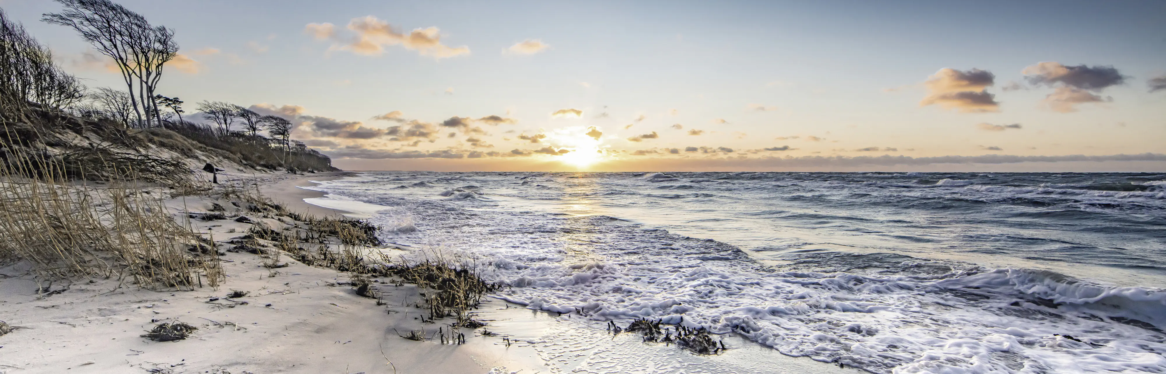 Keilrahmenbild Sonnenuntergang 140 x 45 cm
