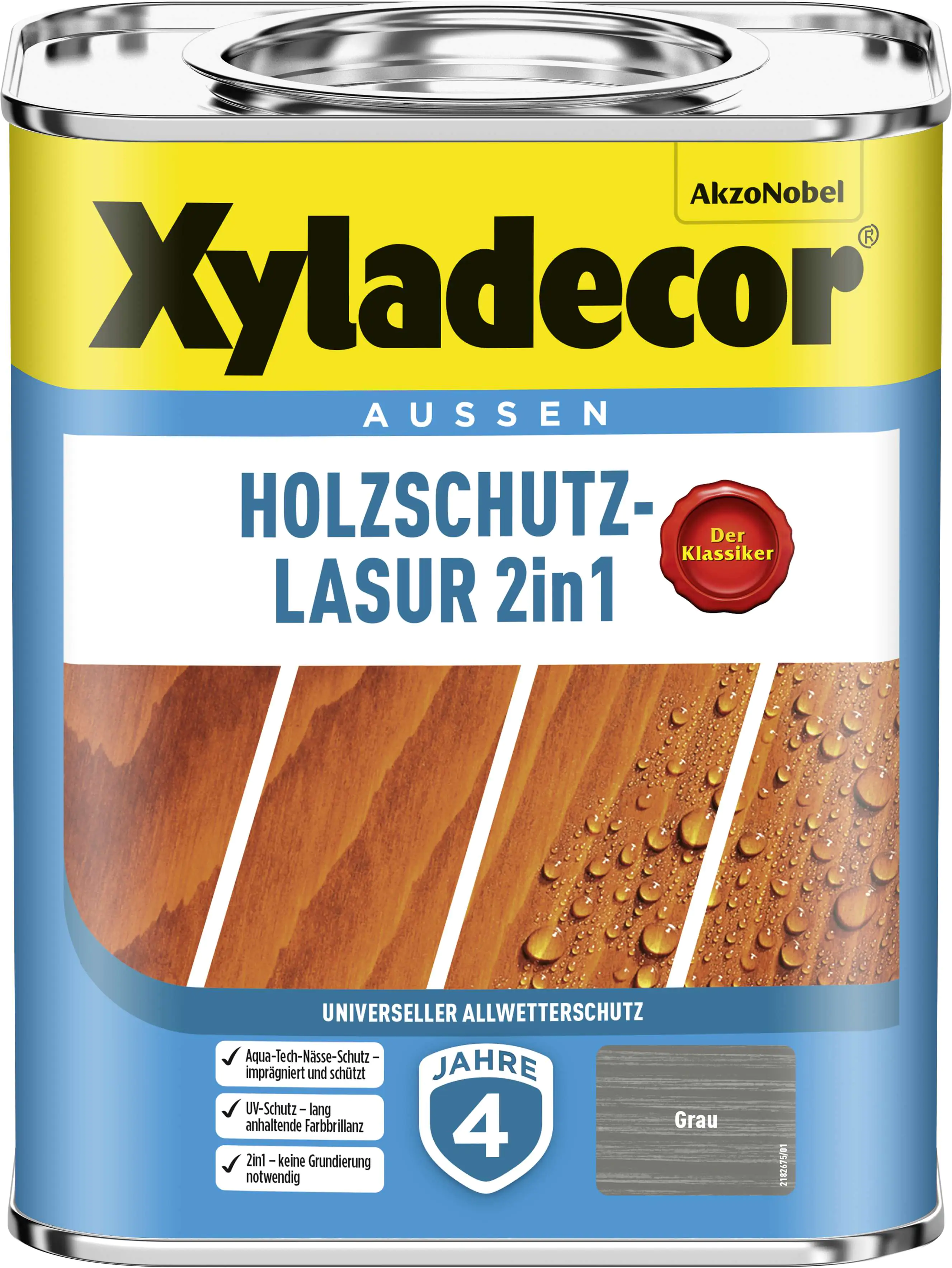 Xyladecor Holzschutzlasur 750 ml grau 2in1 Xyladecor Holzschutzlasur 750 ml grau 2in1