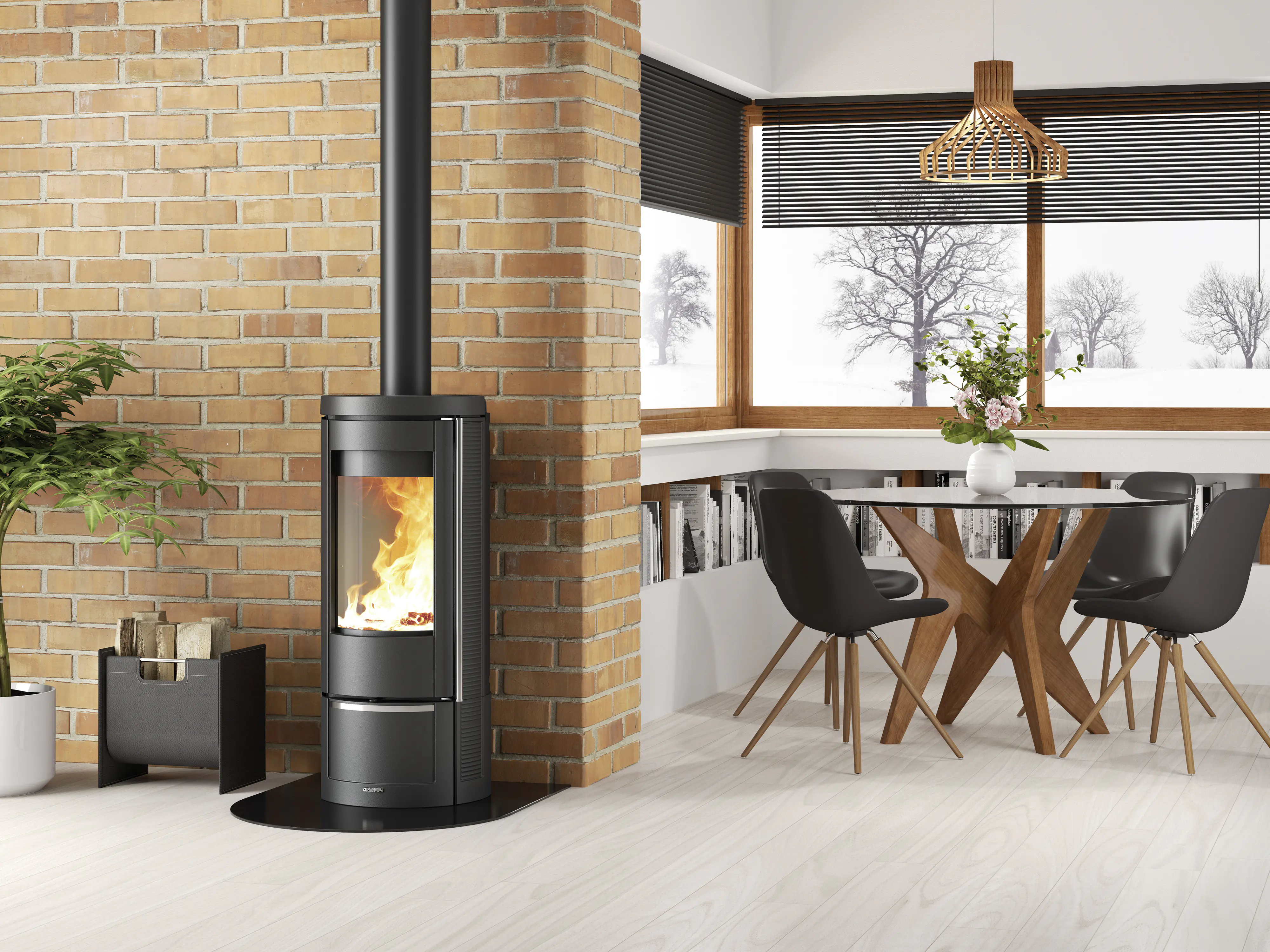 LaNordica Kaminofen MARLENA Gusskorpus schwarz 75 kW