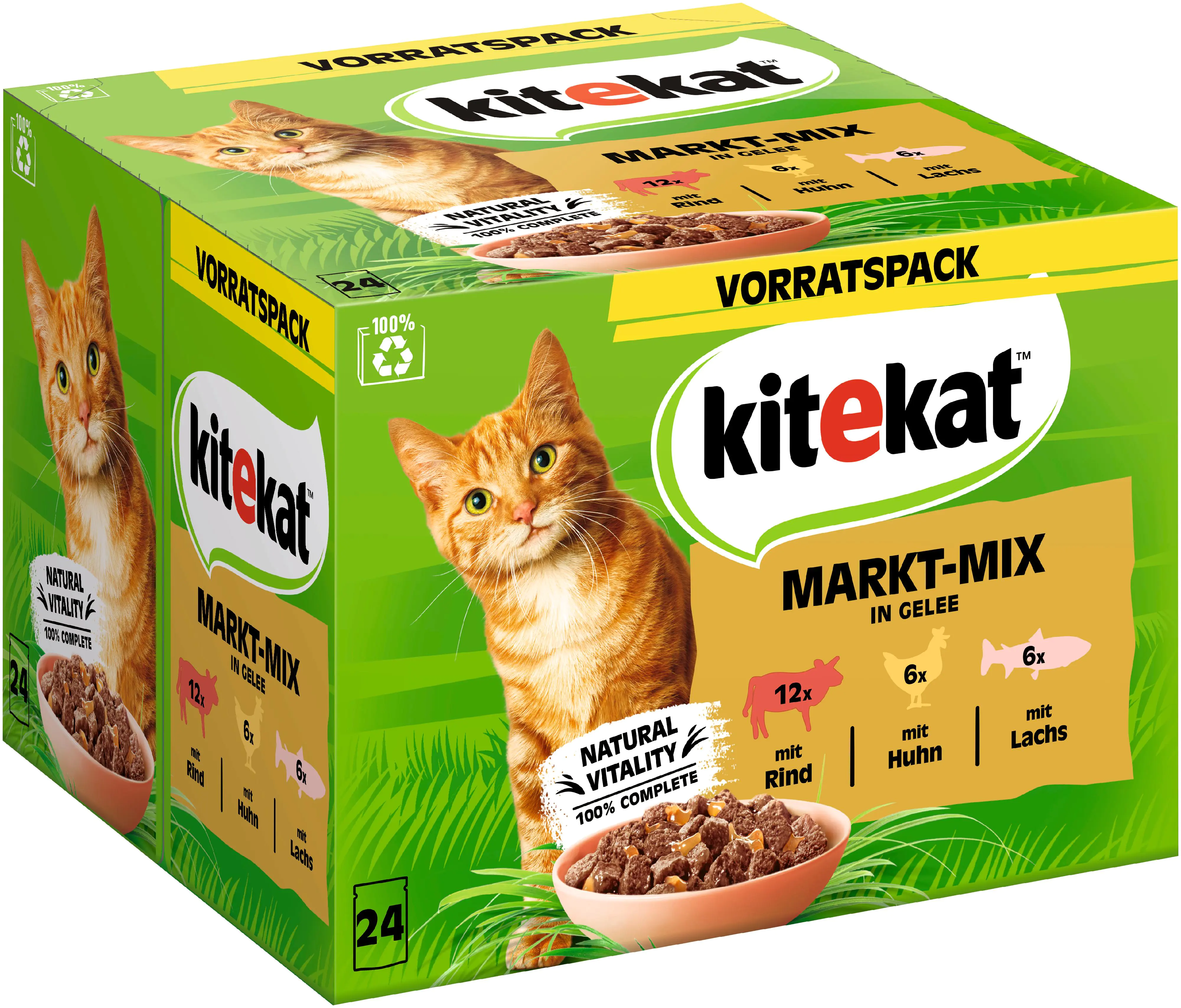 Kitekat Markt-Mix in Gelee Multipack Vorratspack 24x85 g Kitekat Markt-Mix in Gelee Multipack Vorratspack 24x85 g