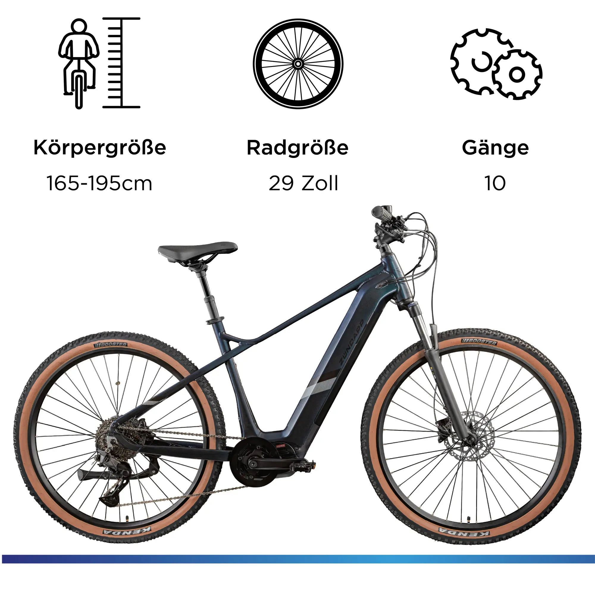 Zündapp E-Bike MTB X900 Pro 27,5 Zoll 10-Gang 733 Wh arctic fire schwarz
