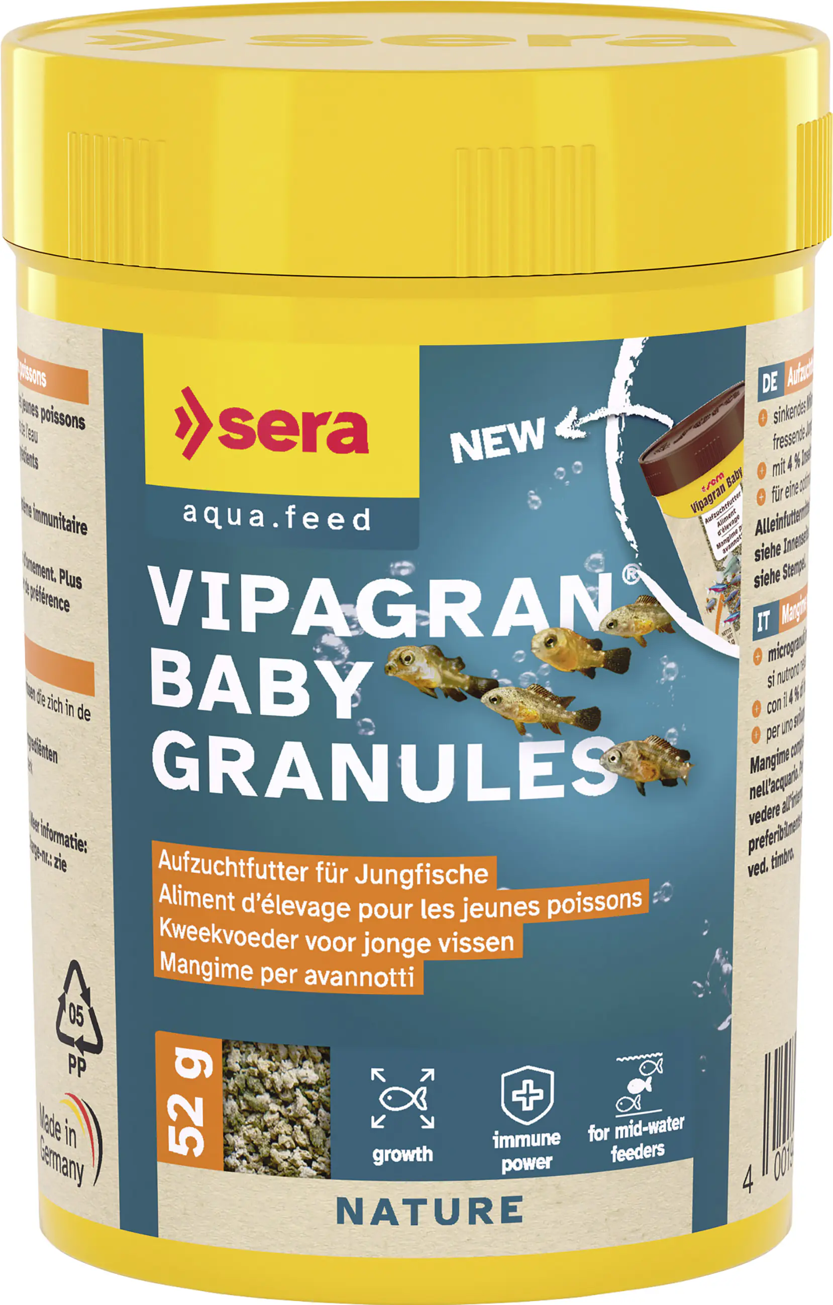 Sera Fischfutter zur Aufzucht Vipagran Baby Granulat 100 ml