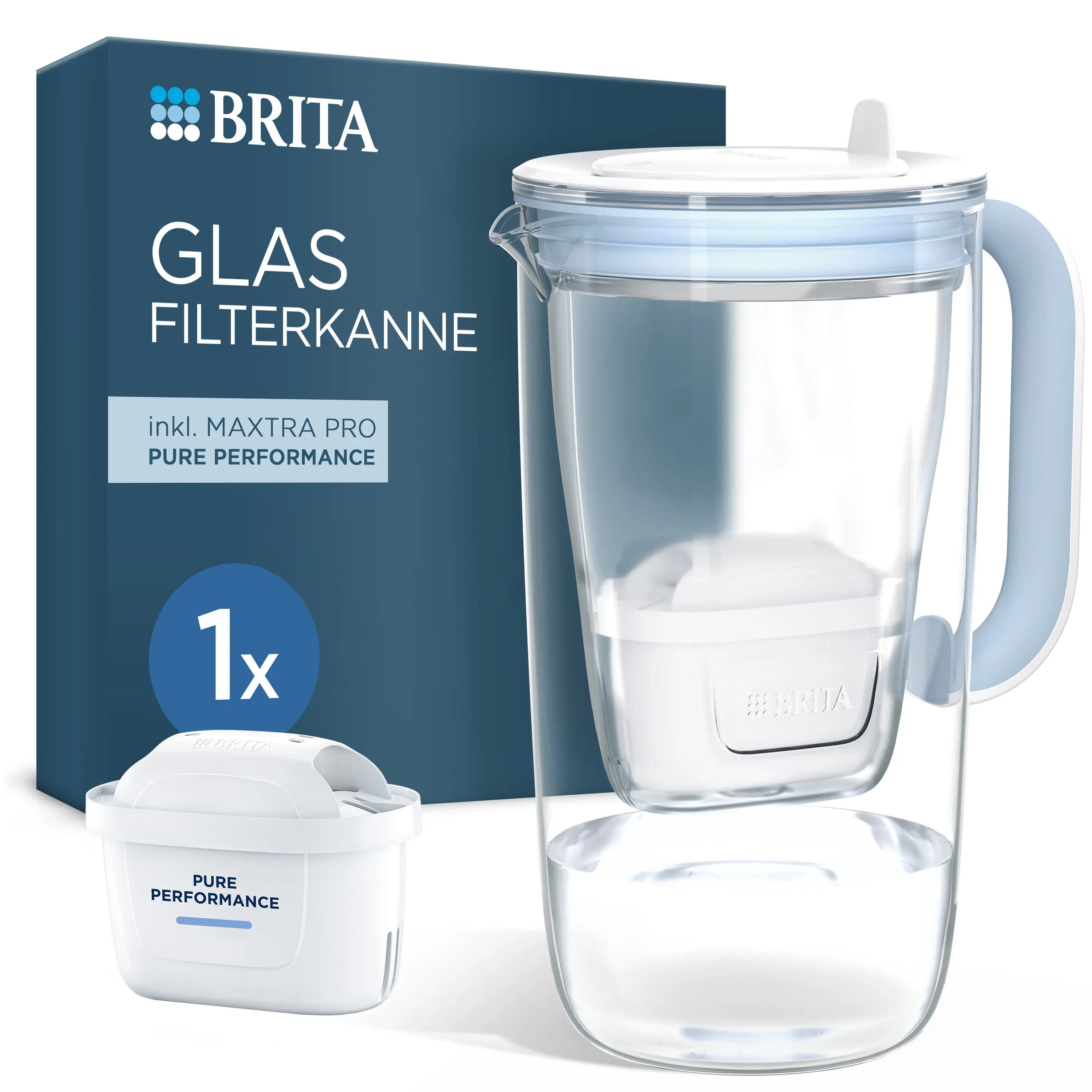 Brita Wasserfilter-Glaskanne ONE 2,5 l Füllmenge
