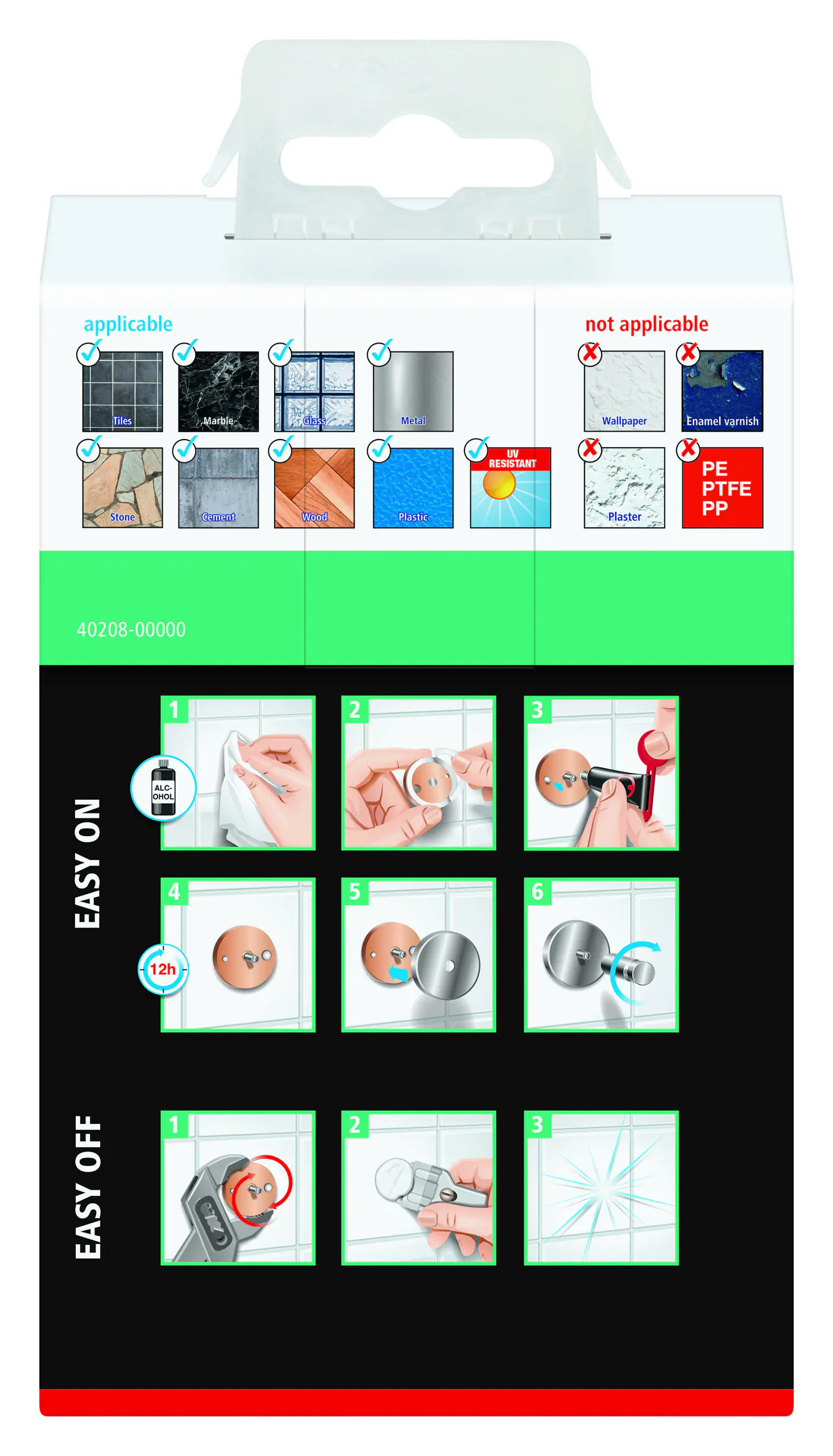 tesa Seifenkorb Aluxx zum Kleben viereckig 1 Ablage verchromt 14 cm