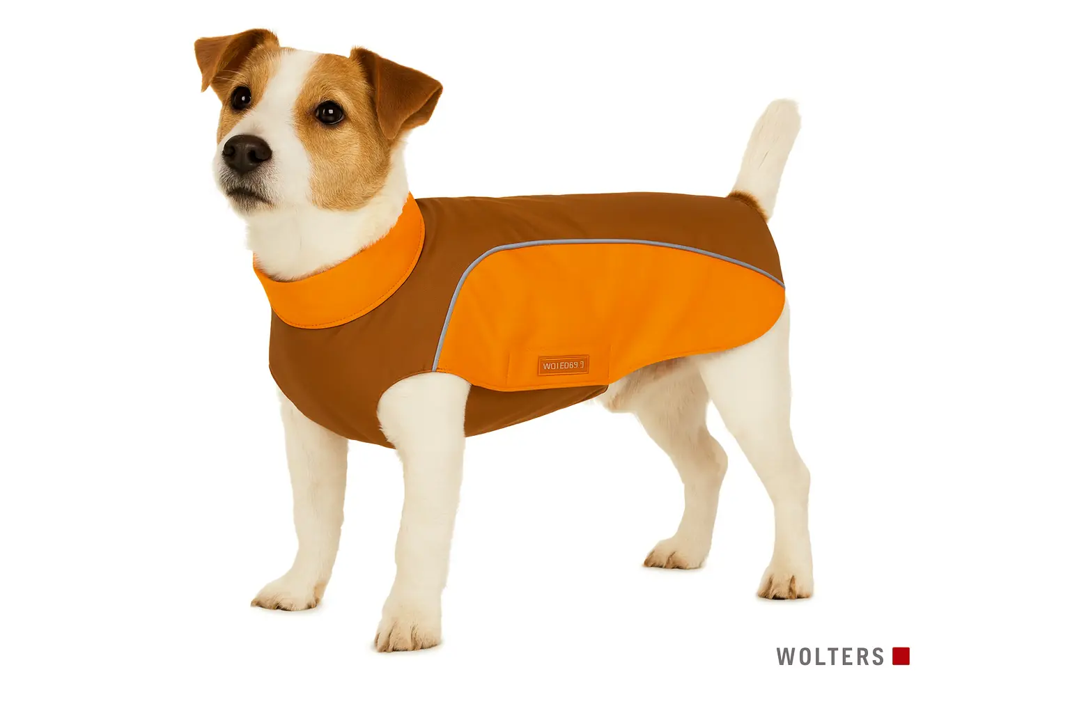 Wolters Hundebekleidung Regenjacke Easy Rain für Mops & Co. braun/orange