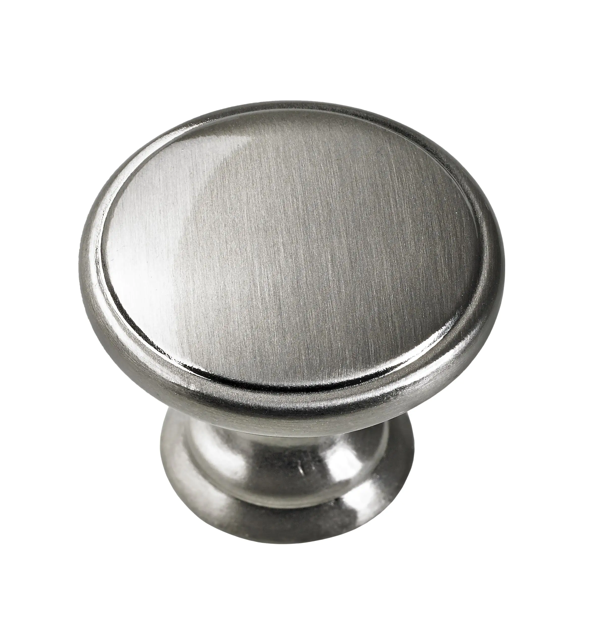 Hettich Möbelknopf Zinkdruckguss Edelstahl-Optik Ø 32 mm - 1 Stück